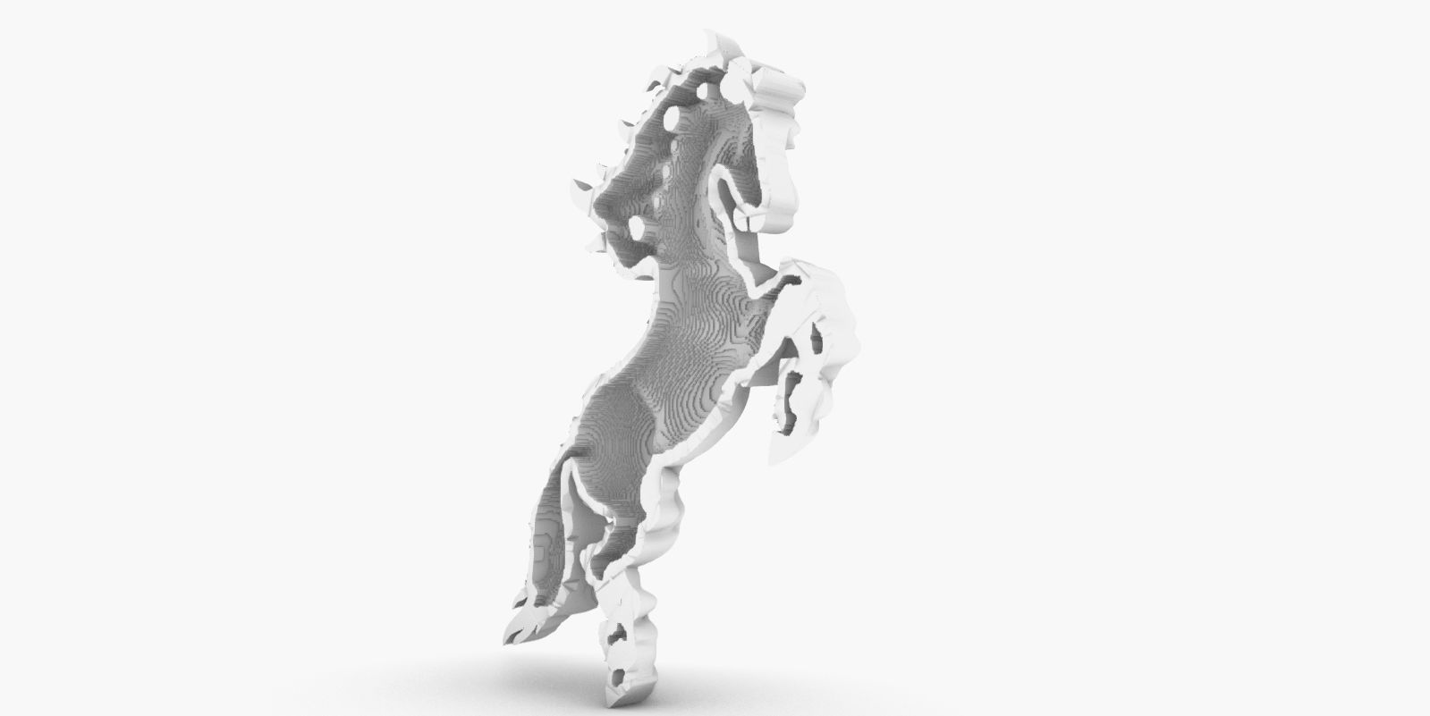 HORSE- CABALLO ENCABRITADO 3D print model_1