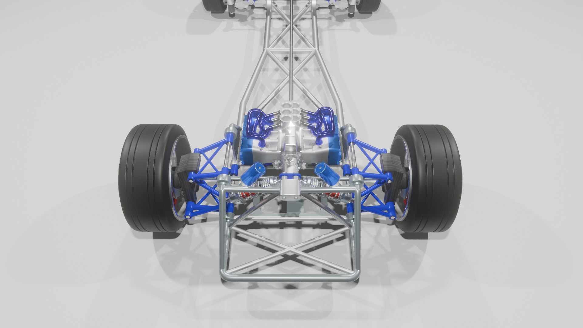 race car chassis-suspension-engine 3D model_1