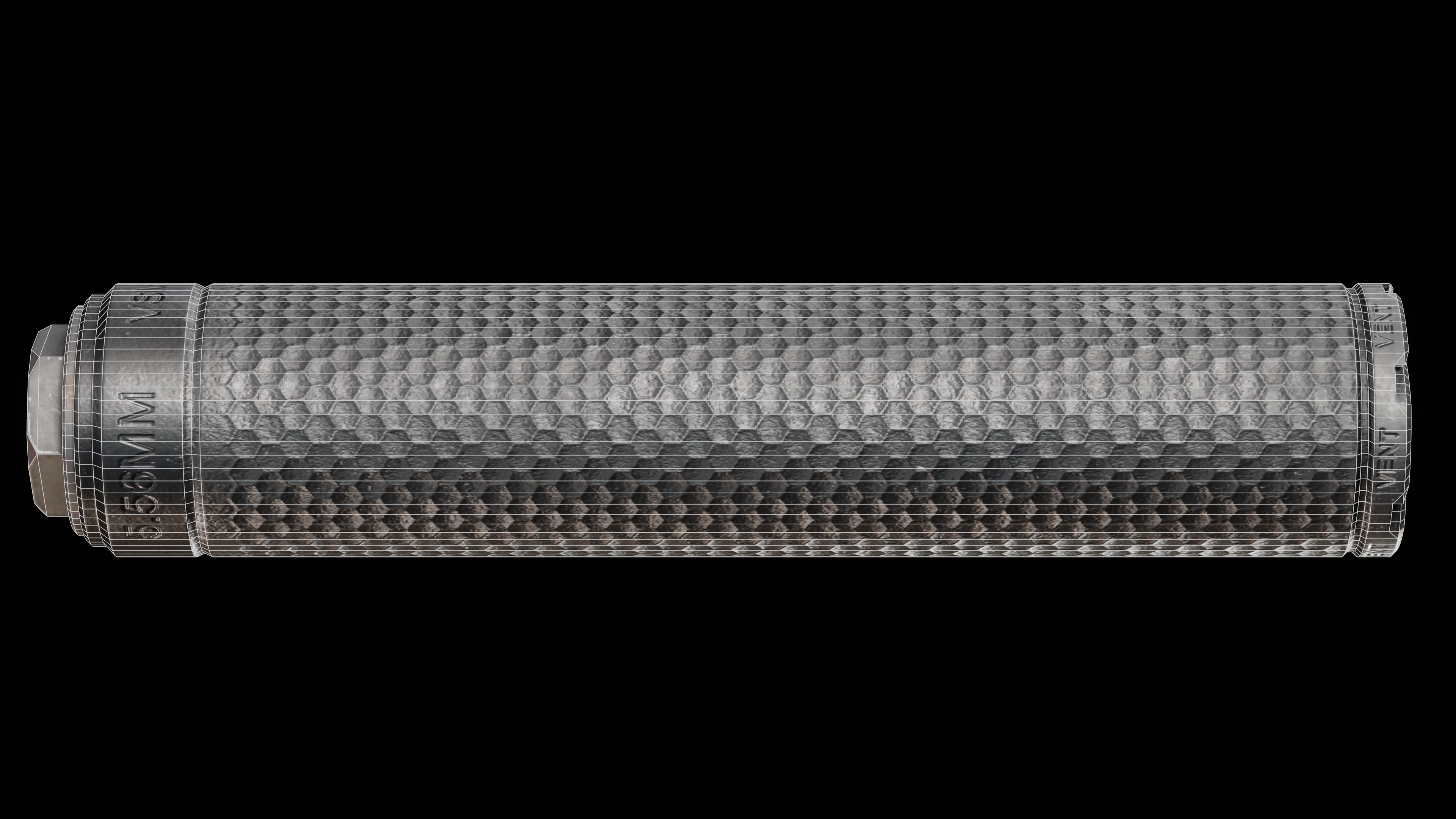 PTR Vent 3 Suppressor Low-poly 3D model_16