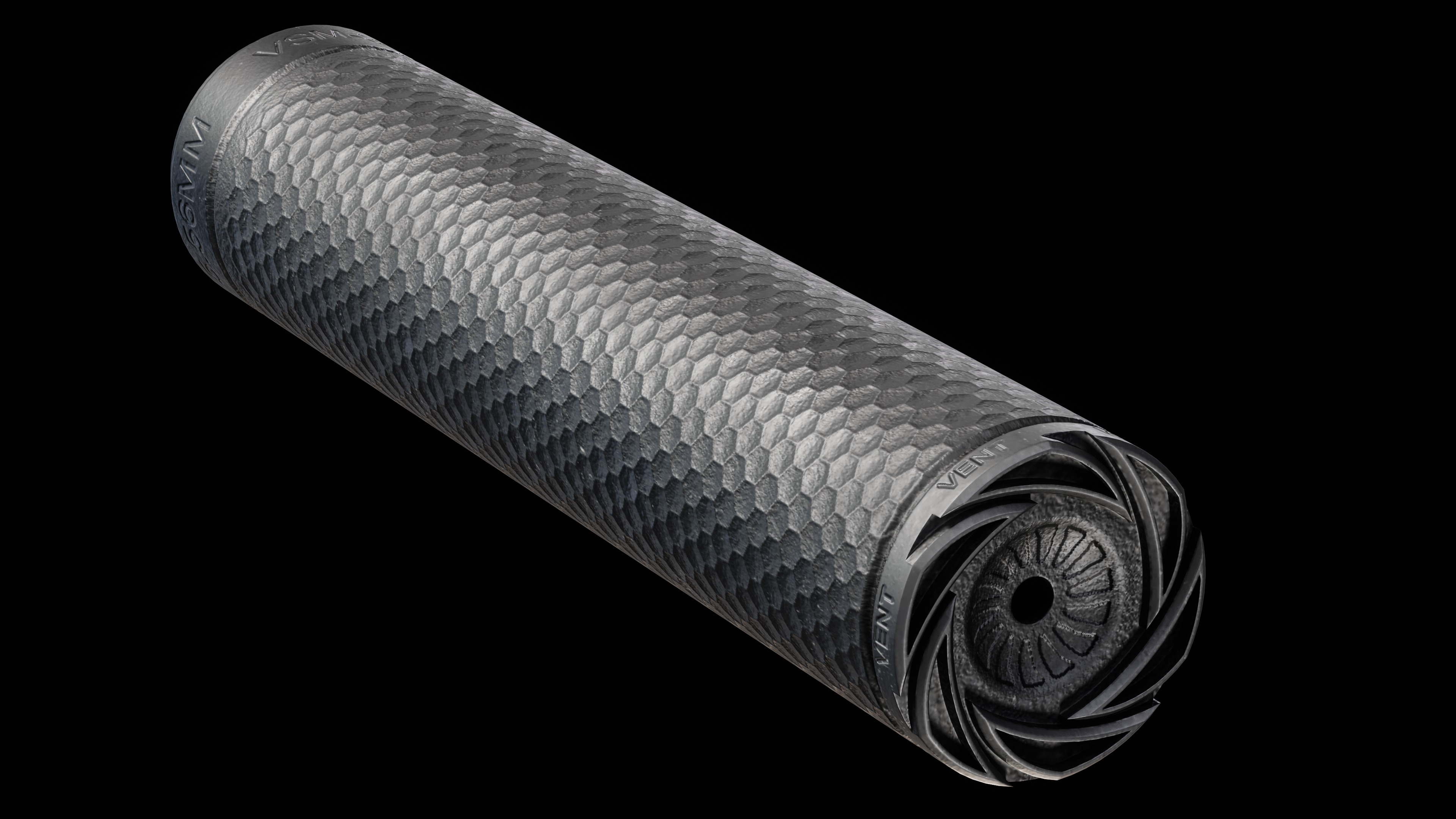 PTR Vent 3 Suppressor Low-poly 3D model_11