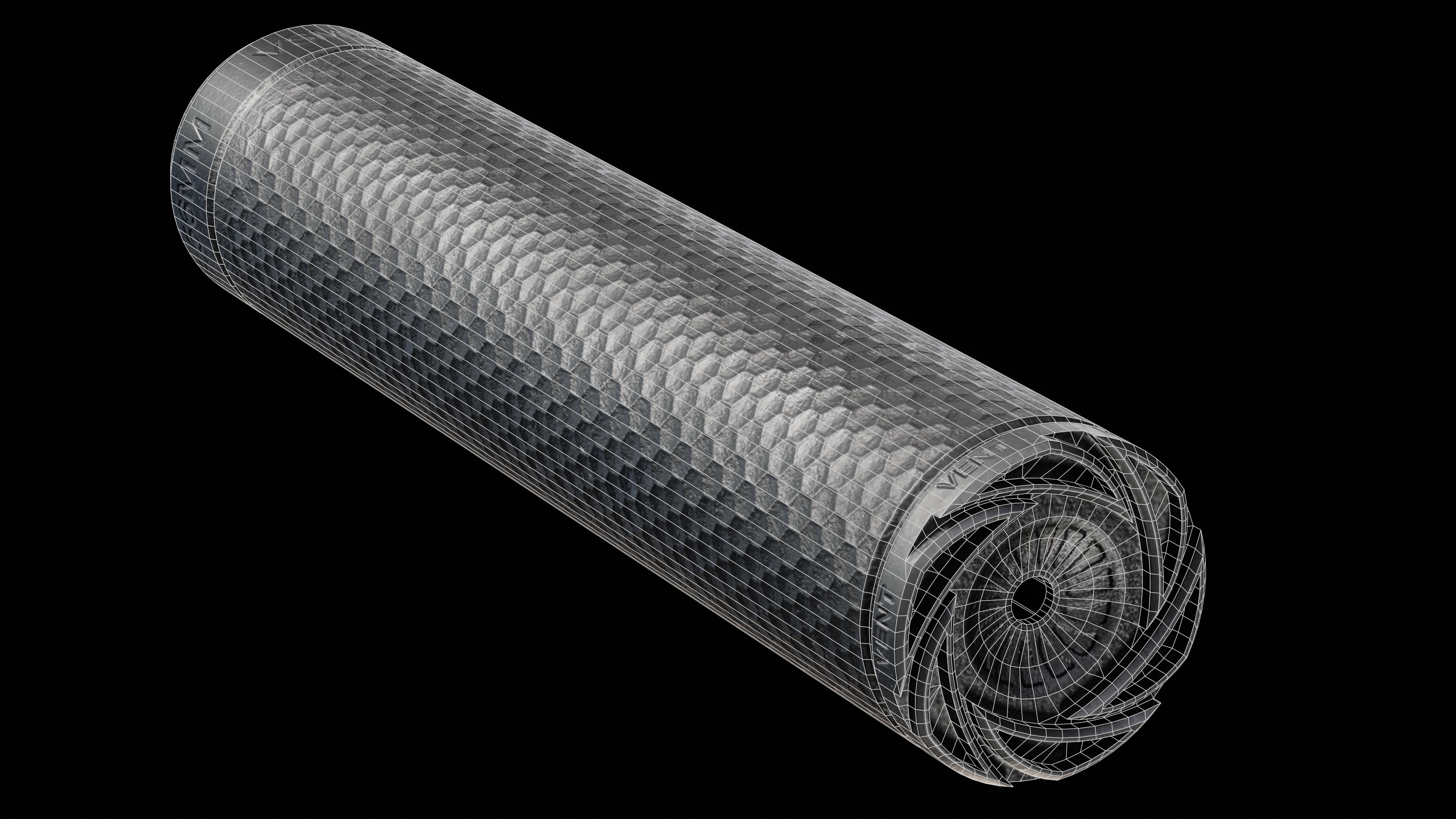 PTR Vent 3 Suppressor Low-poly 3D model_12