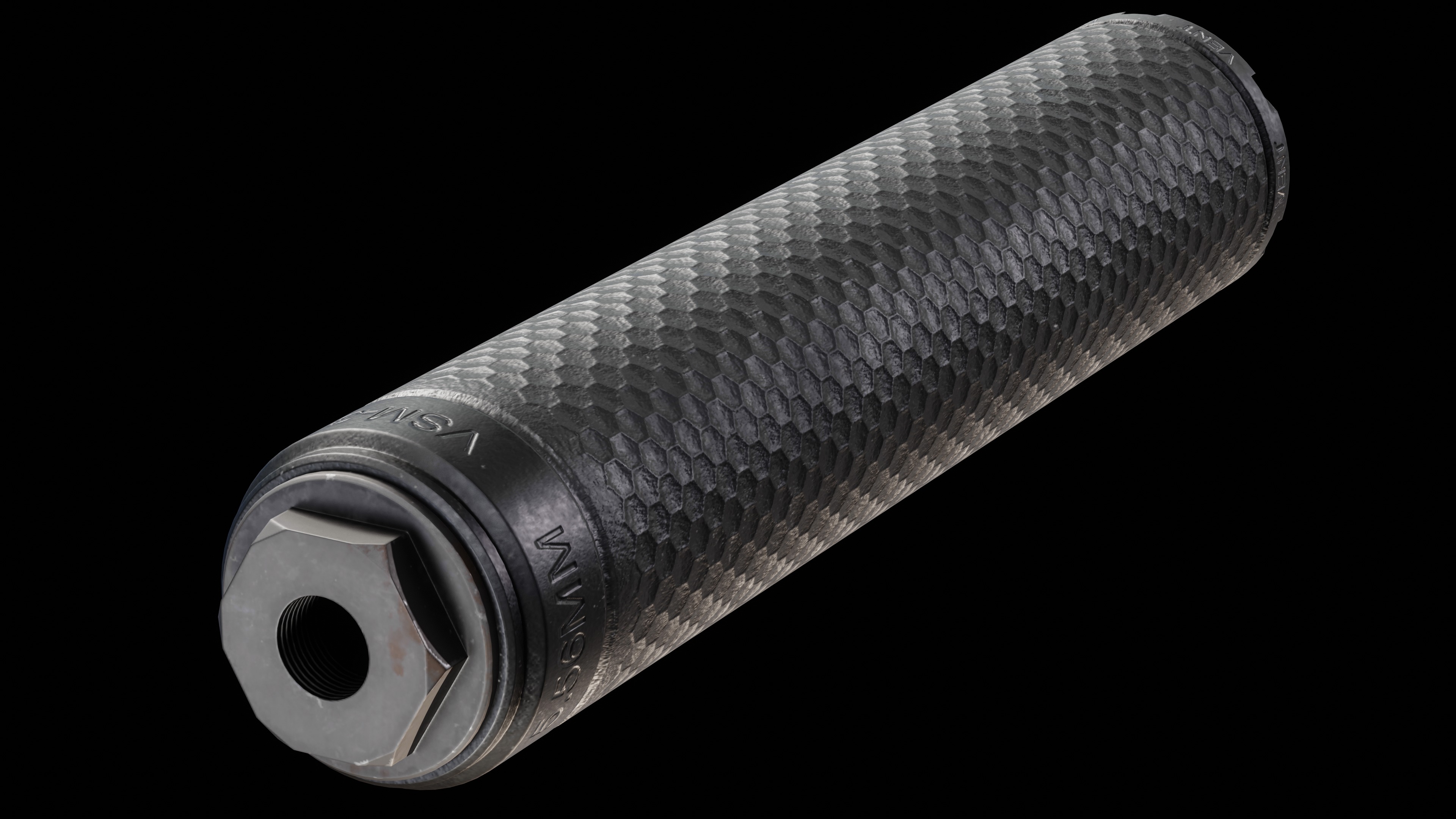 PTR Vent 3 Suppressor Low-poly 3D model_13