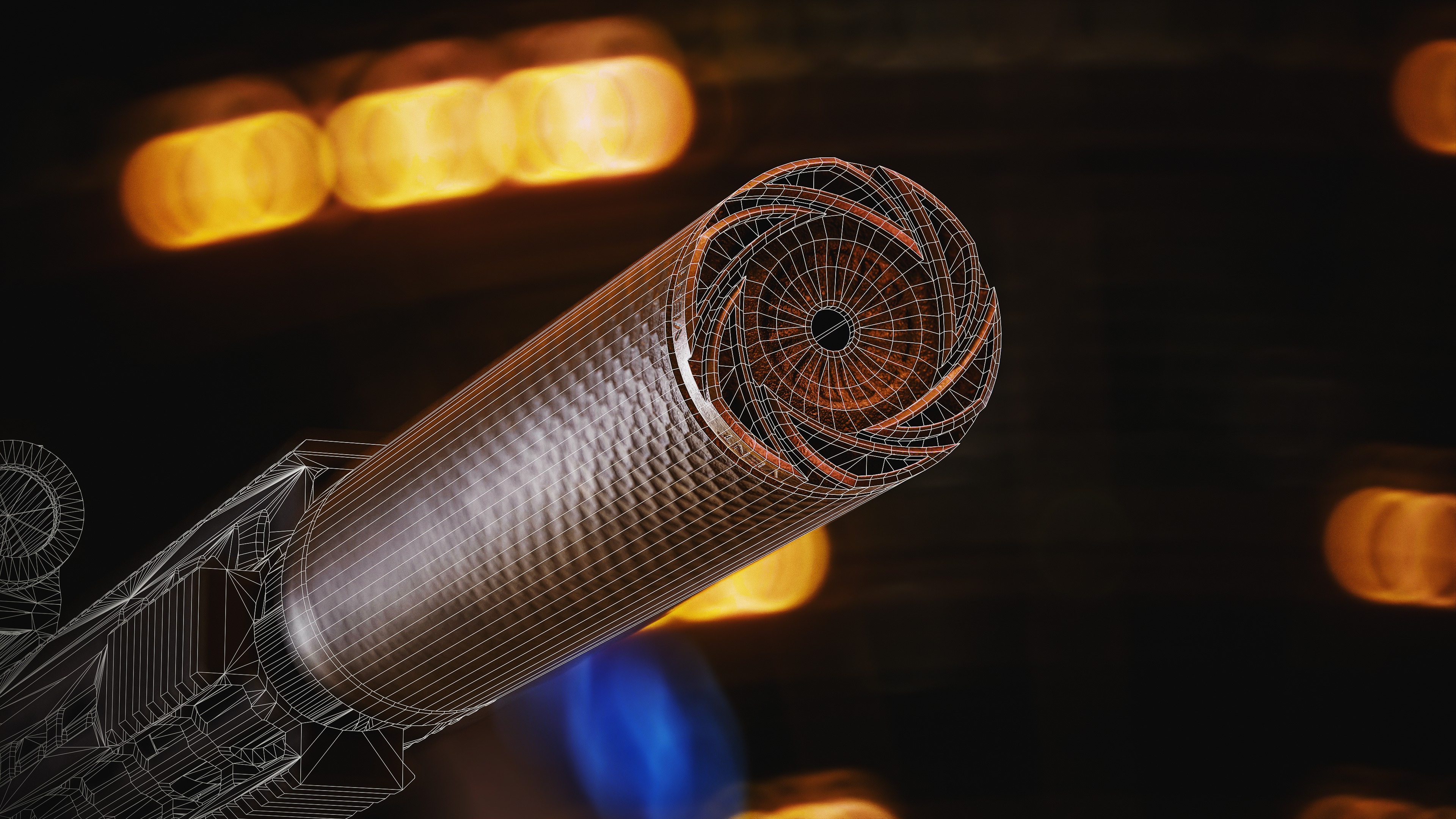 PTR Vent 3 Suppressor Low-poly 3D model_5