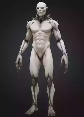 white humanoid creature
