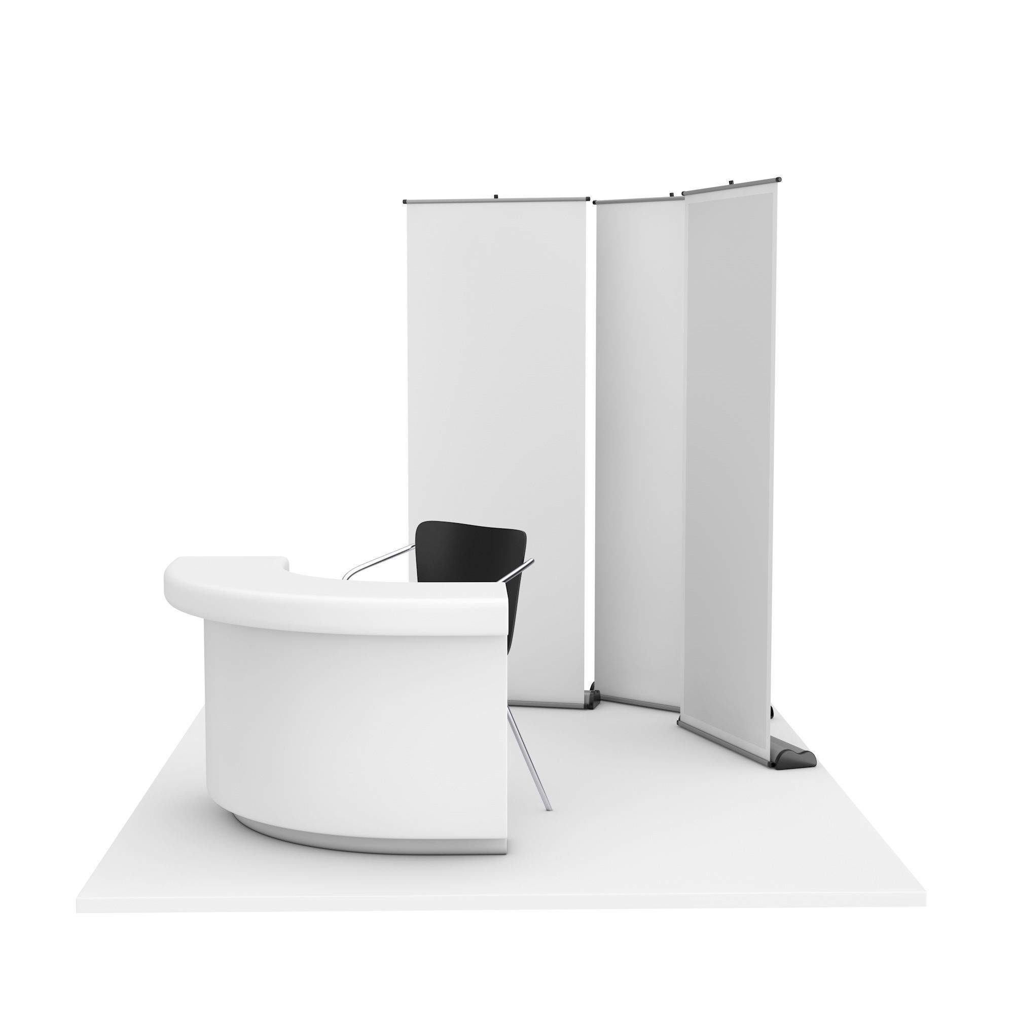 Exhibition Stand Mockup 3D model_2