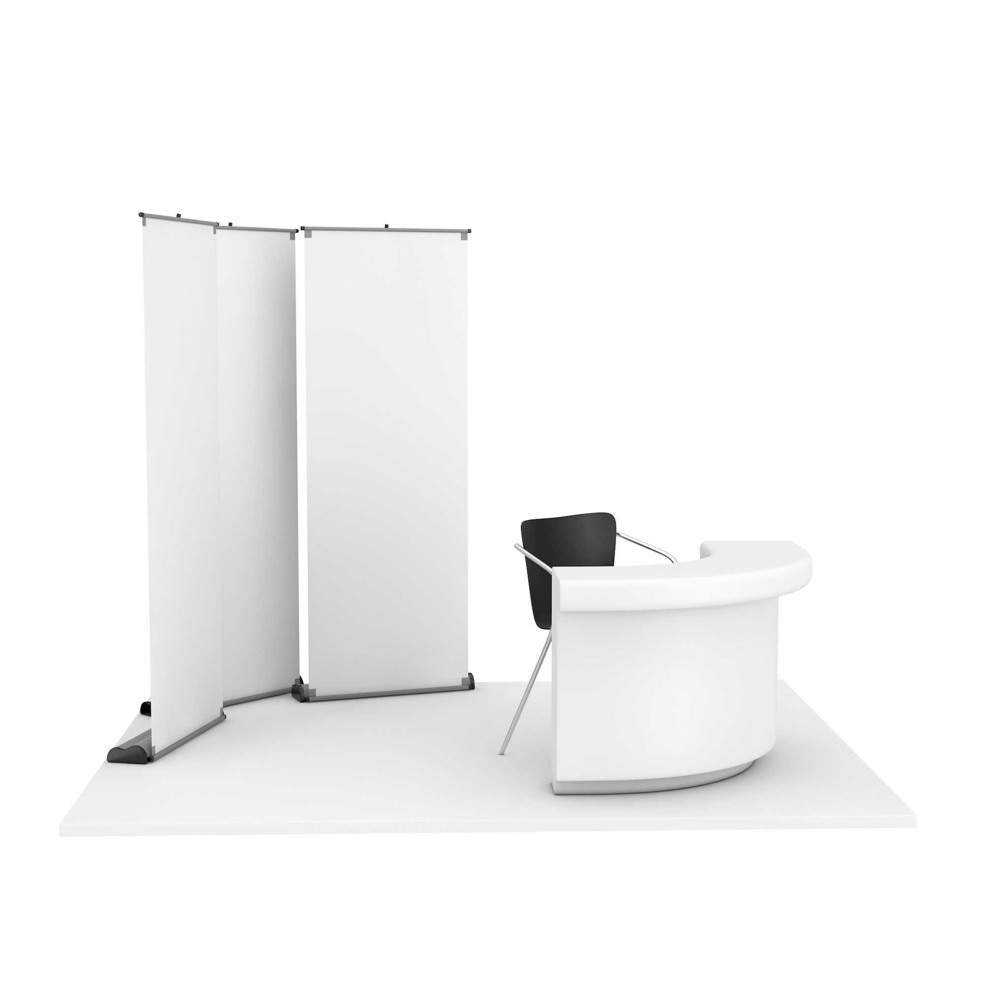 Exhibition Stand Mockup 3D model_1