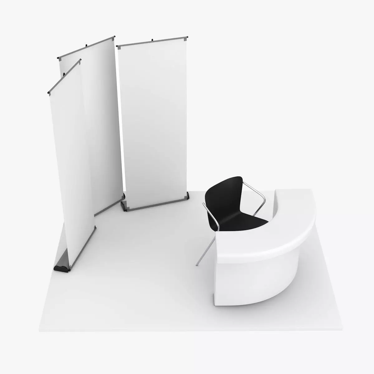 Exhibition Stand Mockup 3D model_0