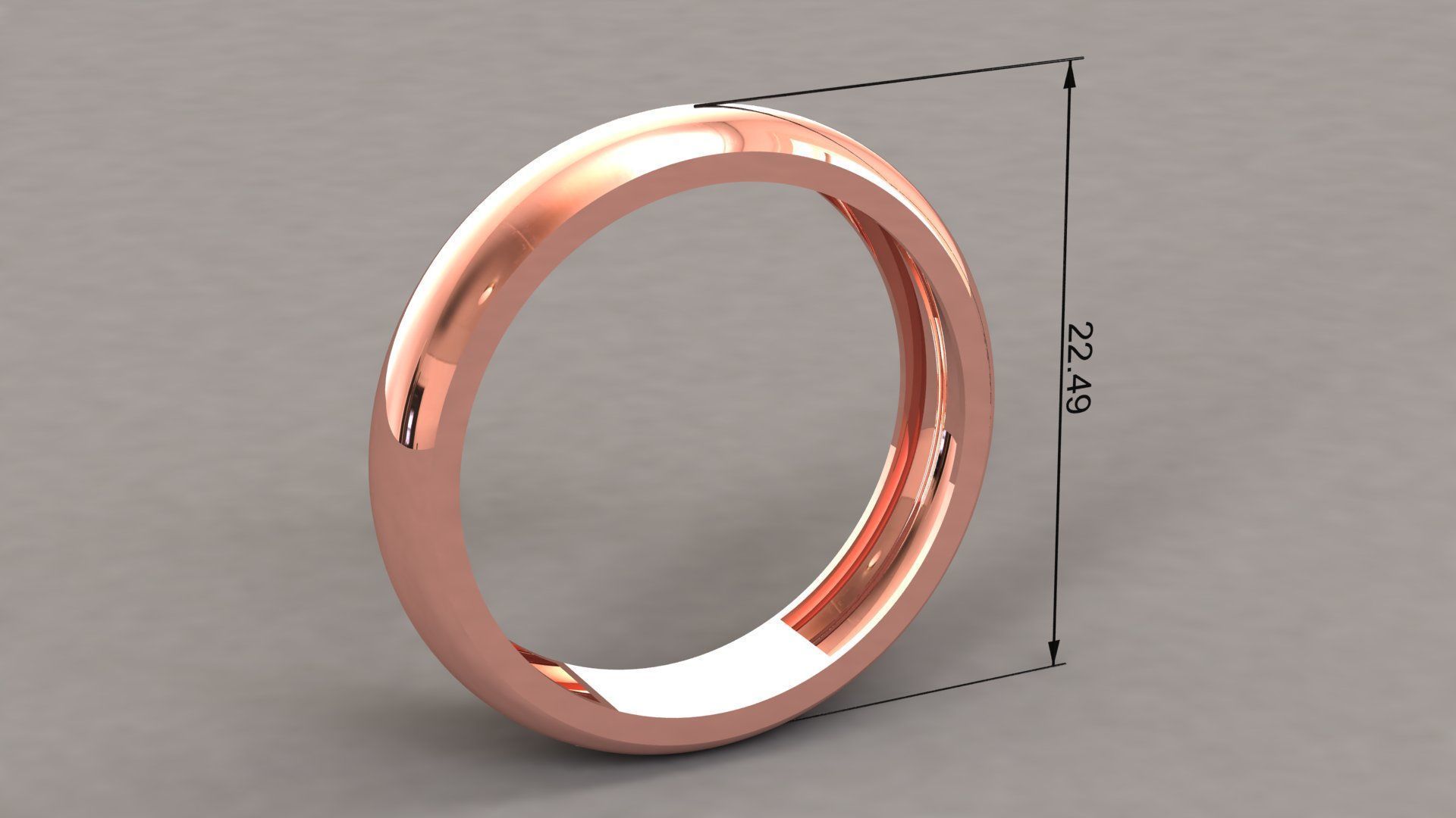 Simple Women Ring 3D print model Free 3D print model_7