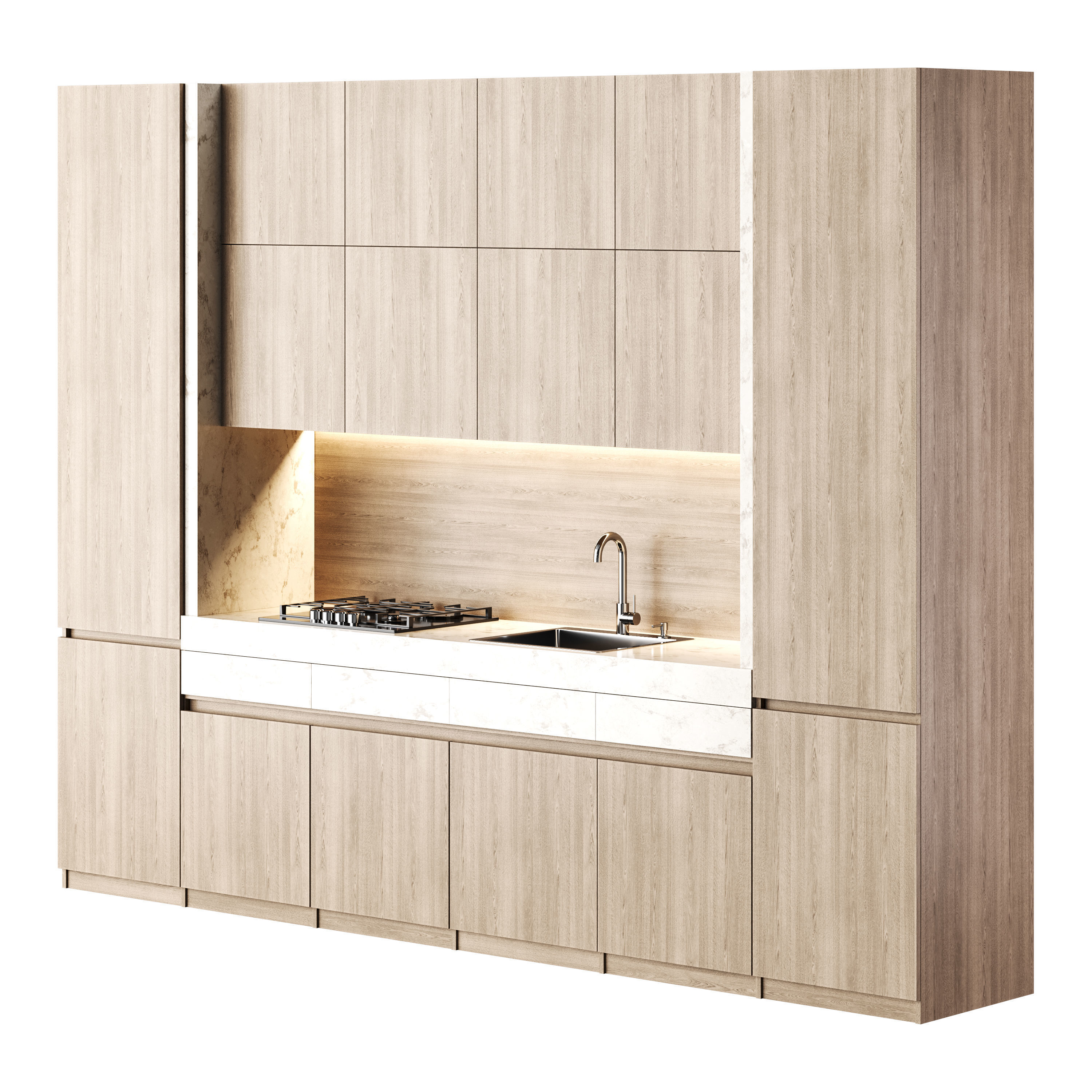 Modern kitchen 03 3D model_1