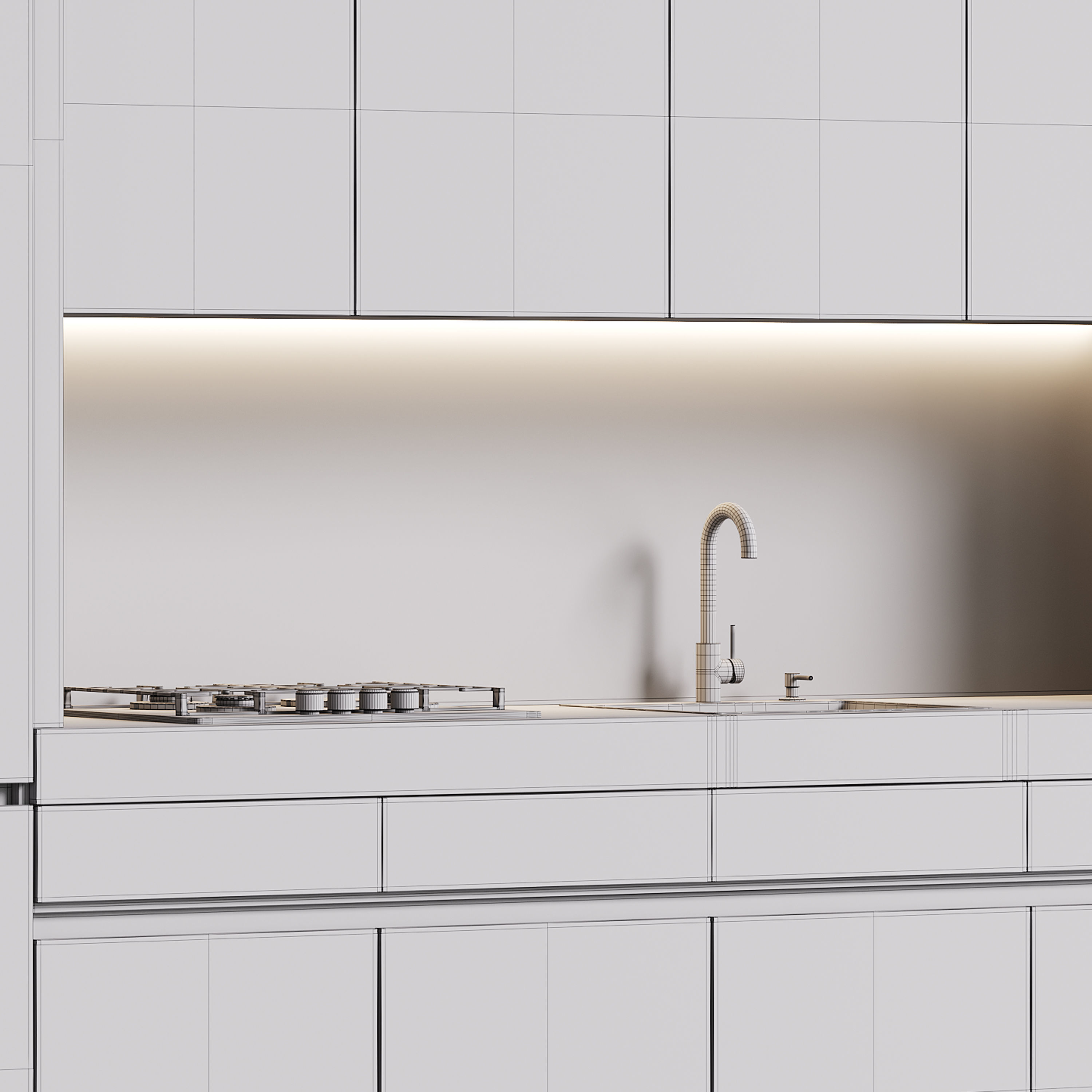 Modern kitchen 03 3D model_14