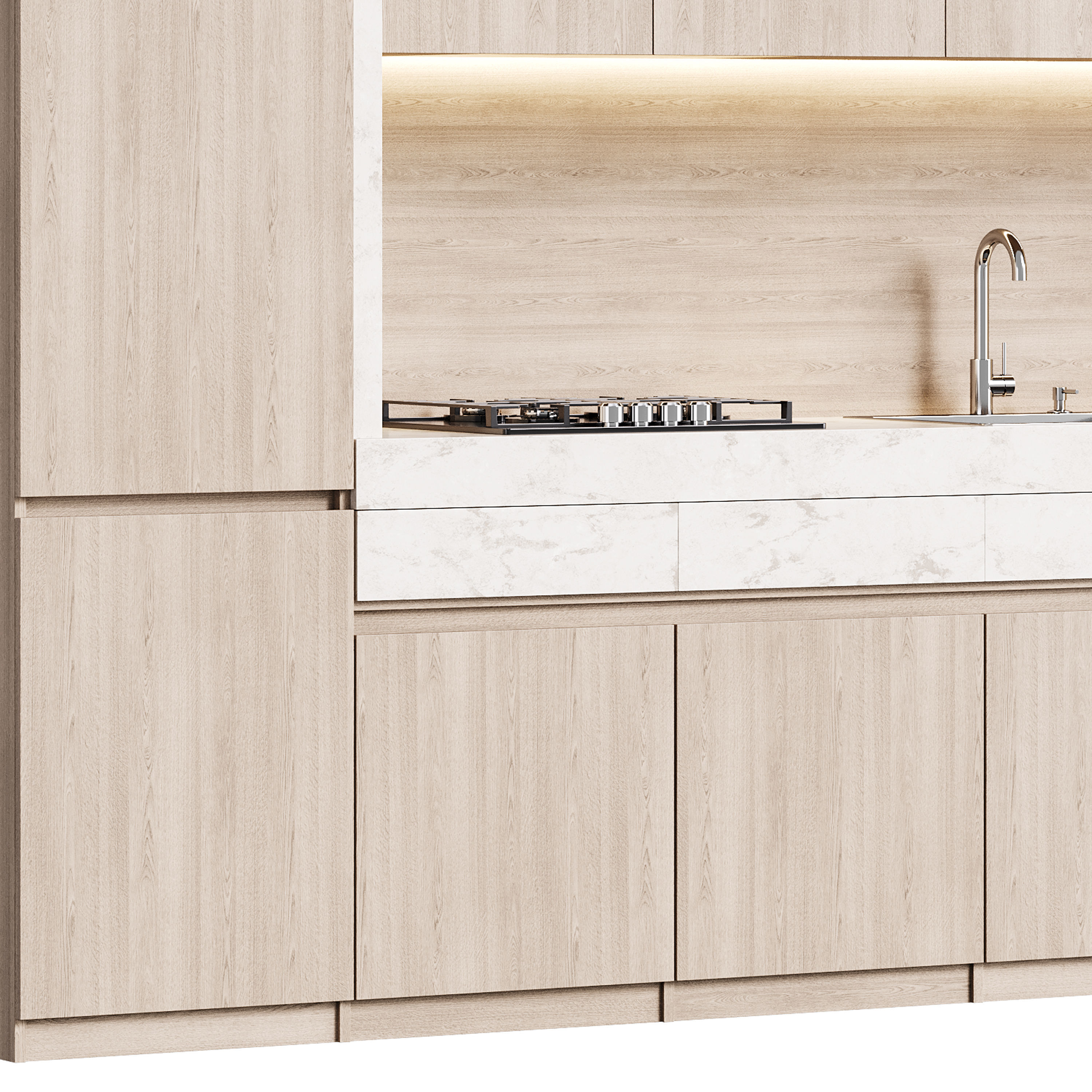 Modern kitchen 03 3D model_5