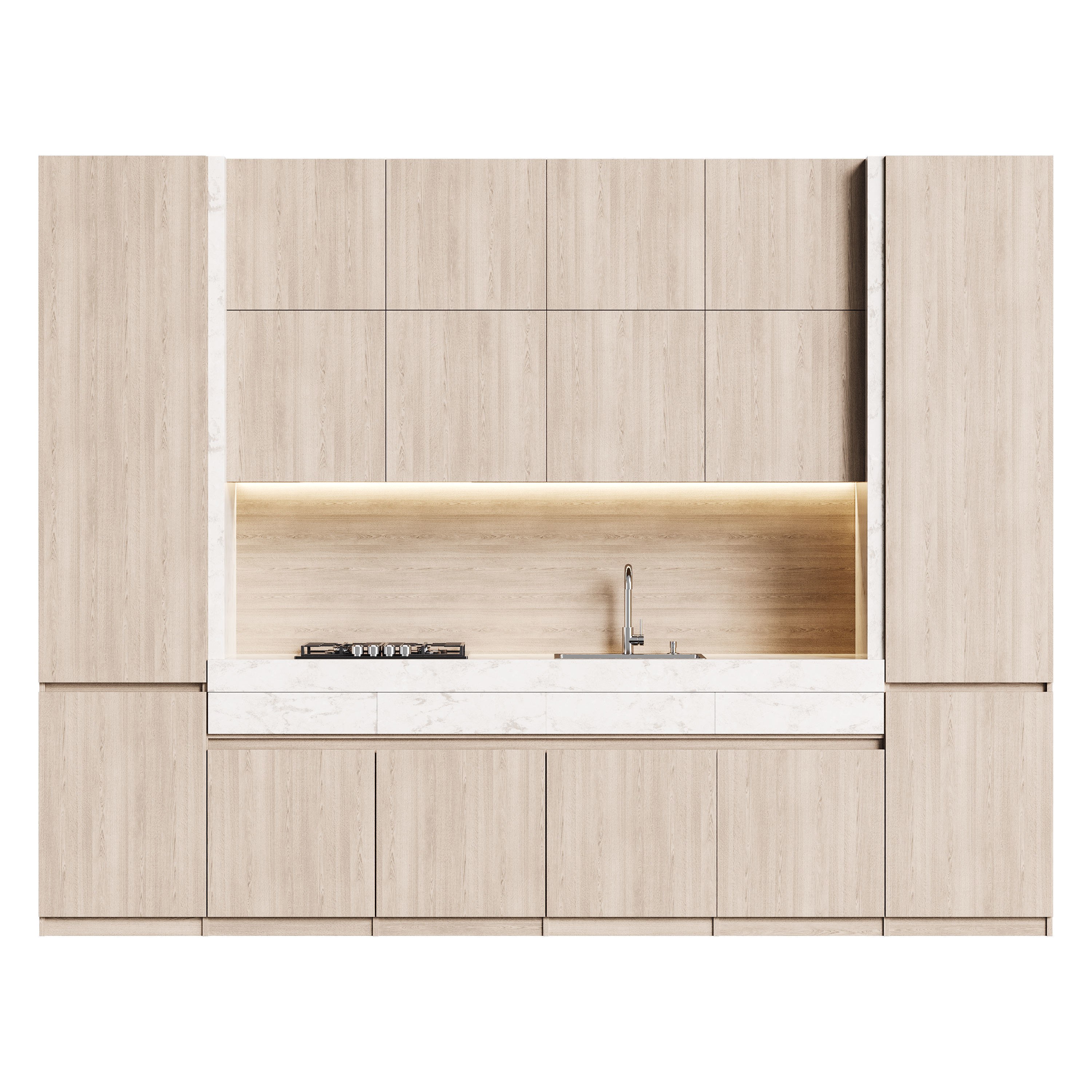 Modern kitchen 03 3D model_7