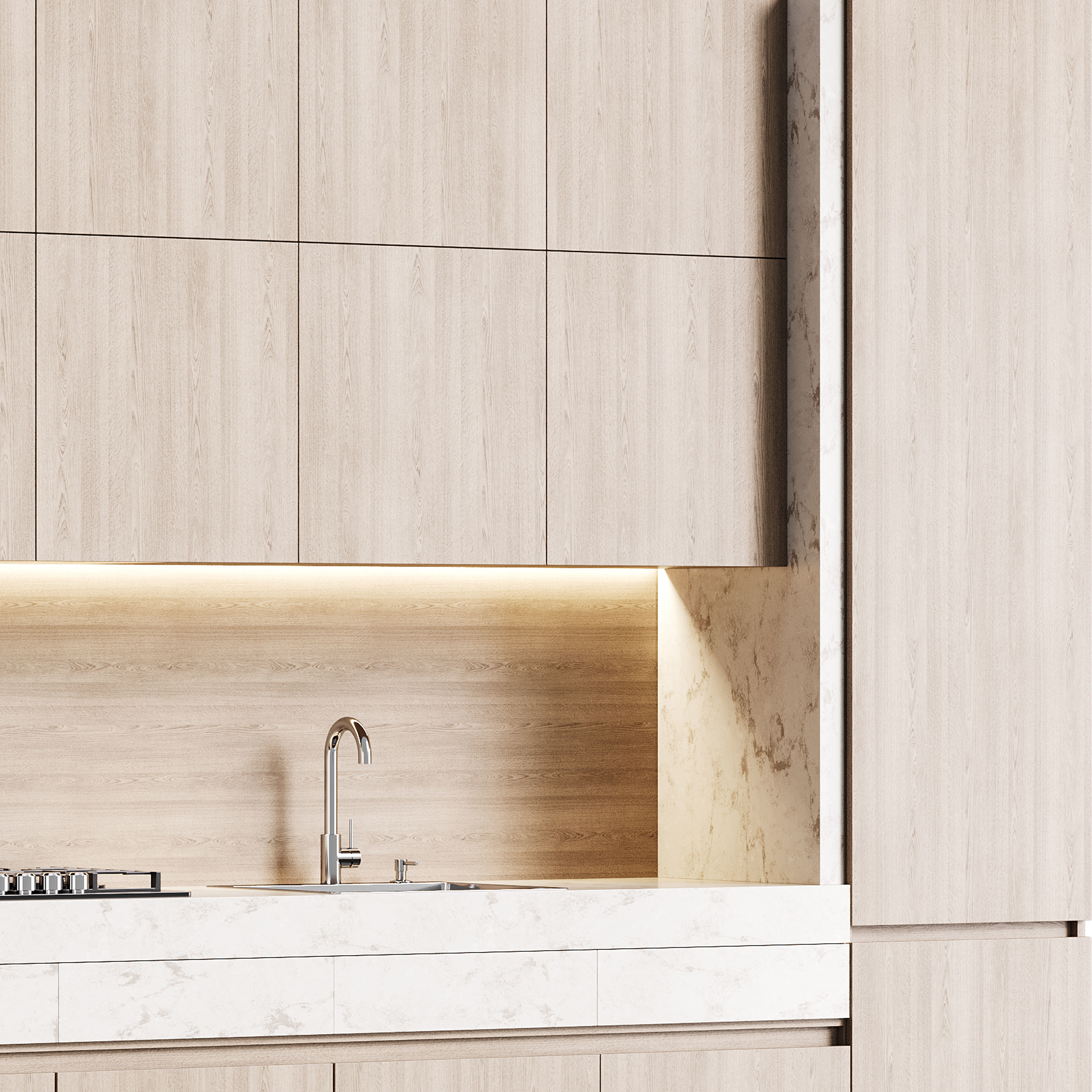 Modern kitchen 03 3D model_6