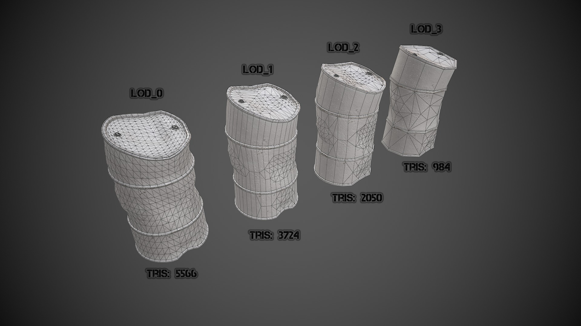 Barrels big pack  Low-poly 3D model_25