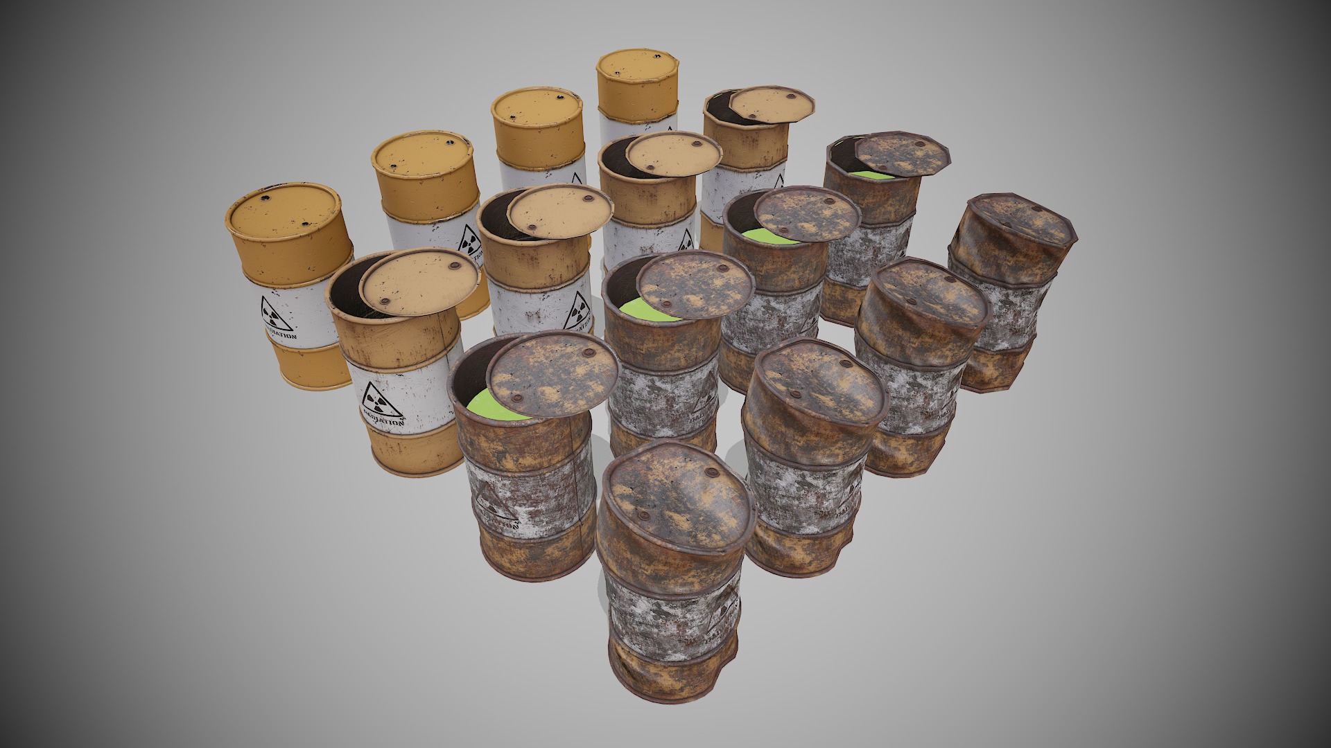 Barrels big pack  Low-poly 3D model_20