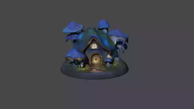 Cristmas Fantasy Mushroom House