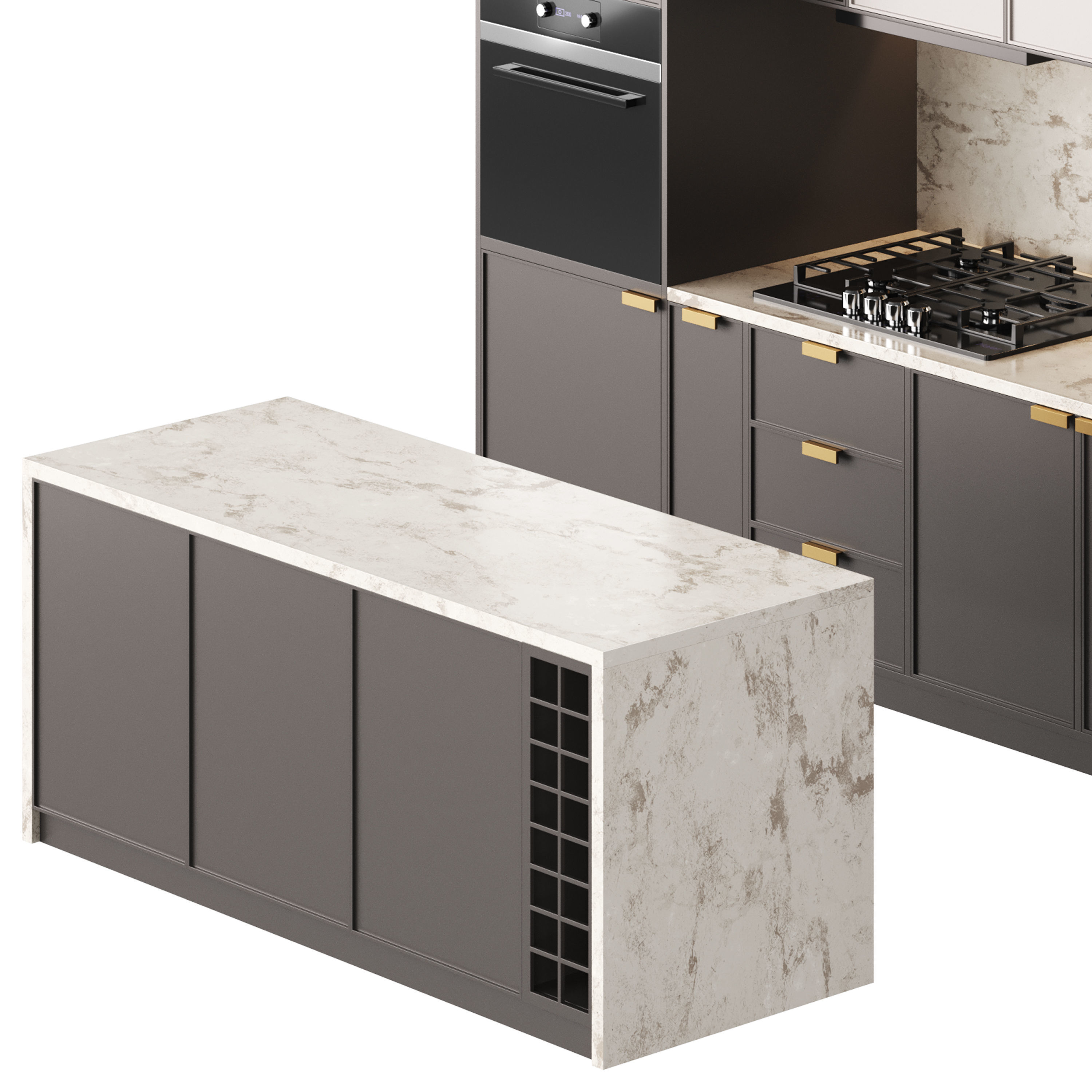 Modern kitchen 04 3D model_12