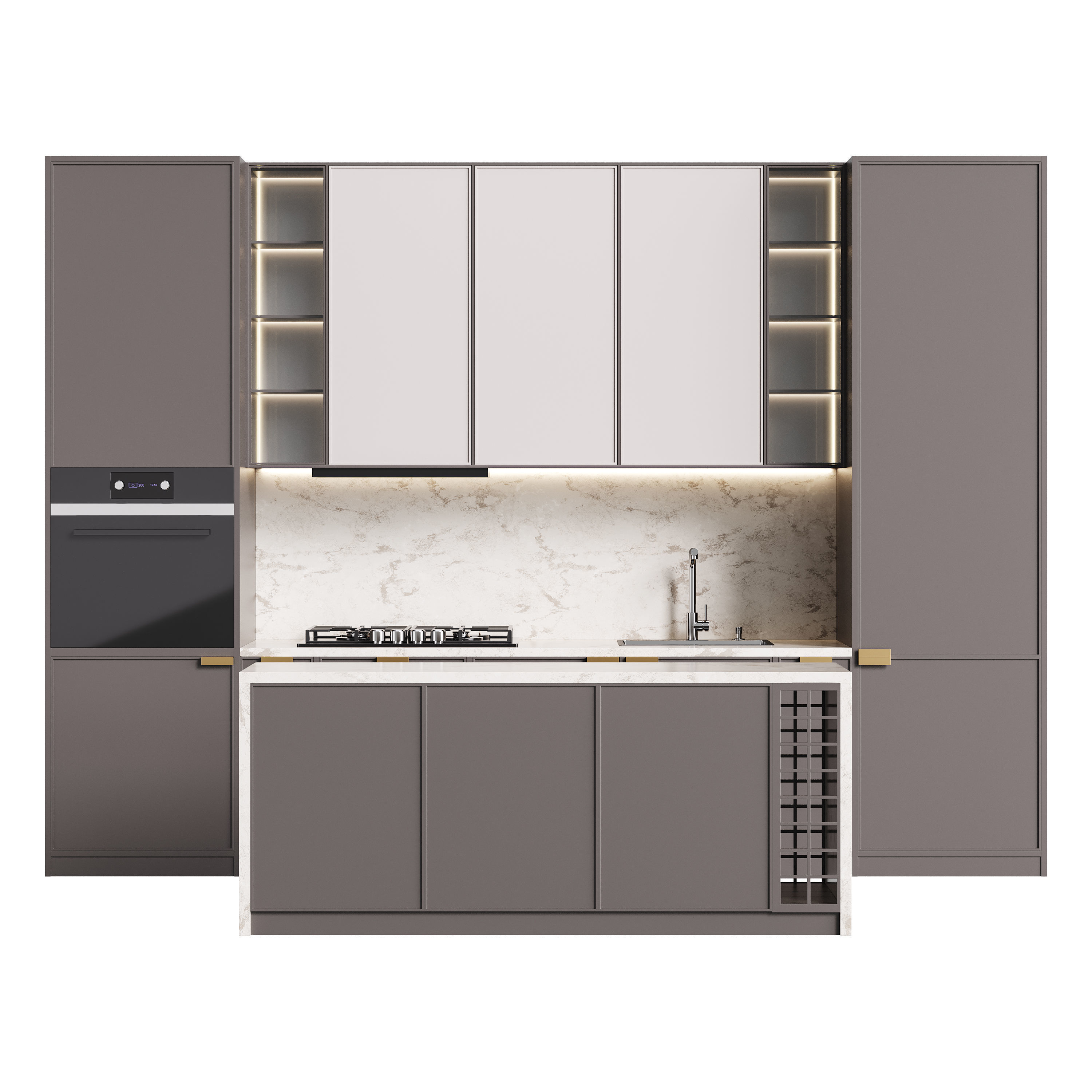 Modern kitchen 04 3D model_7