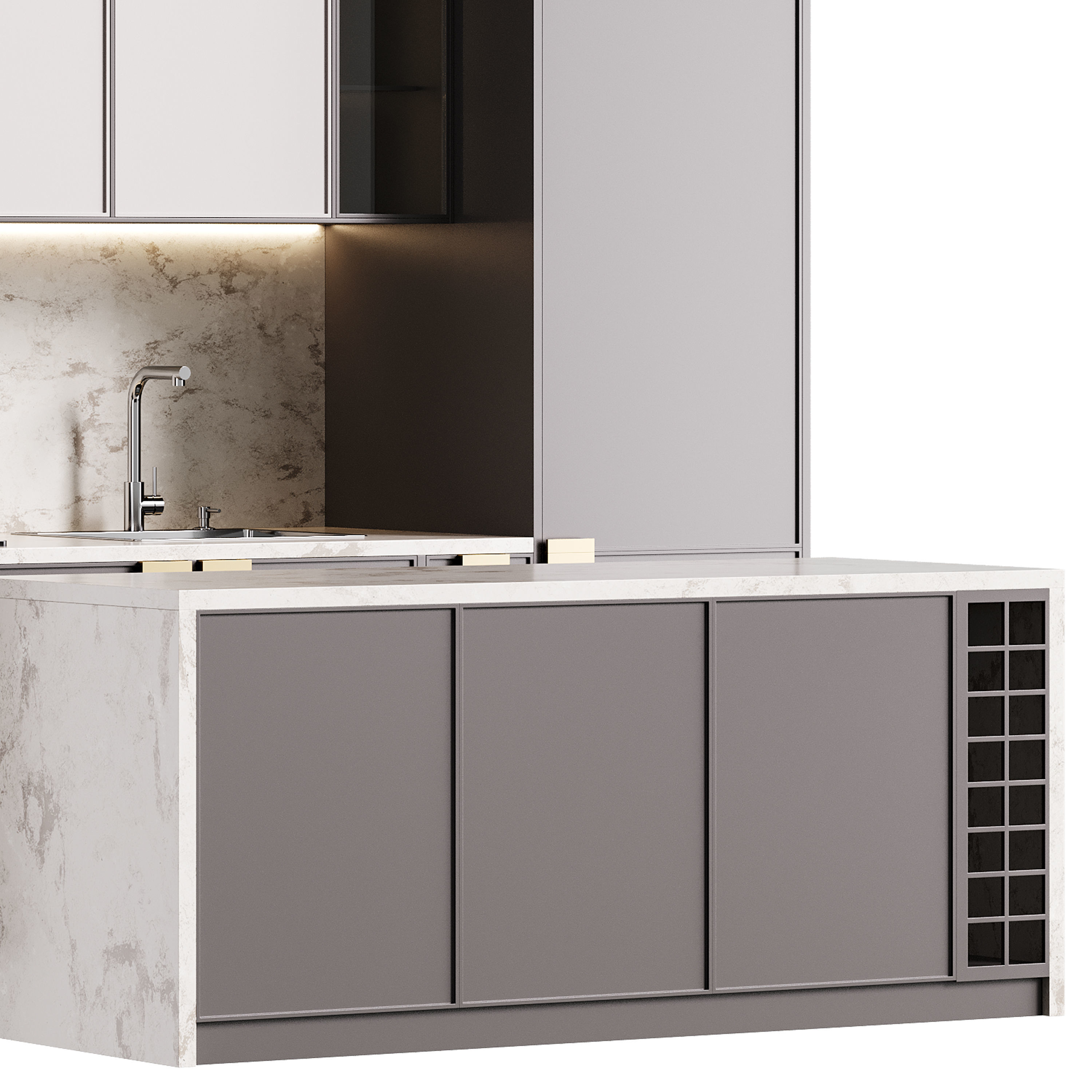 Modern kitchen 04 3D model_6