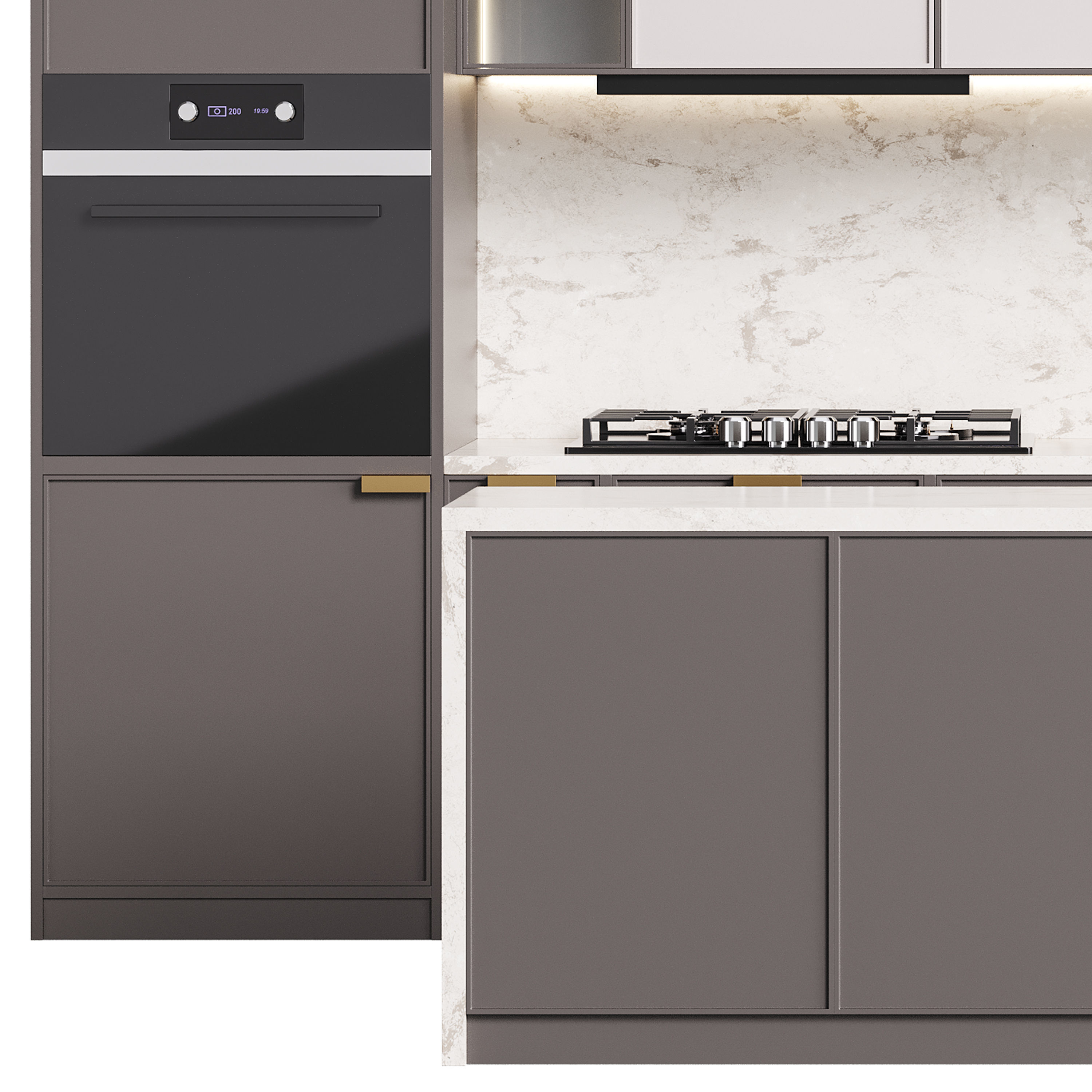 Modern kitchen 04 3D model_8