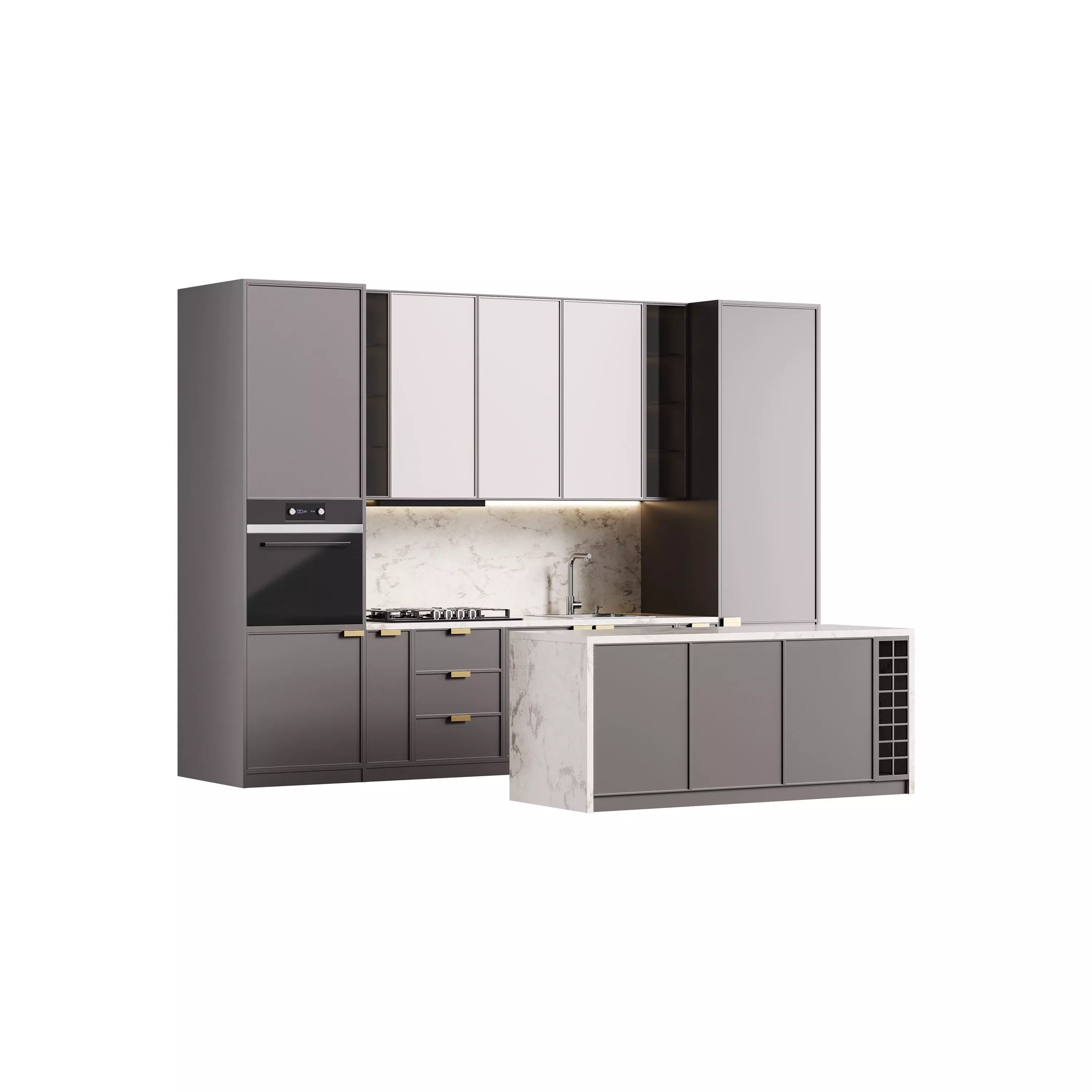 Modern kitchen 04 3D model_0