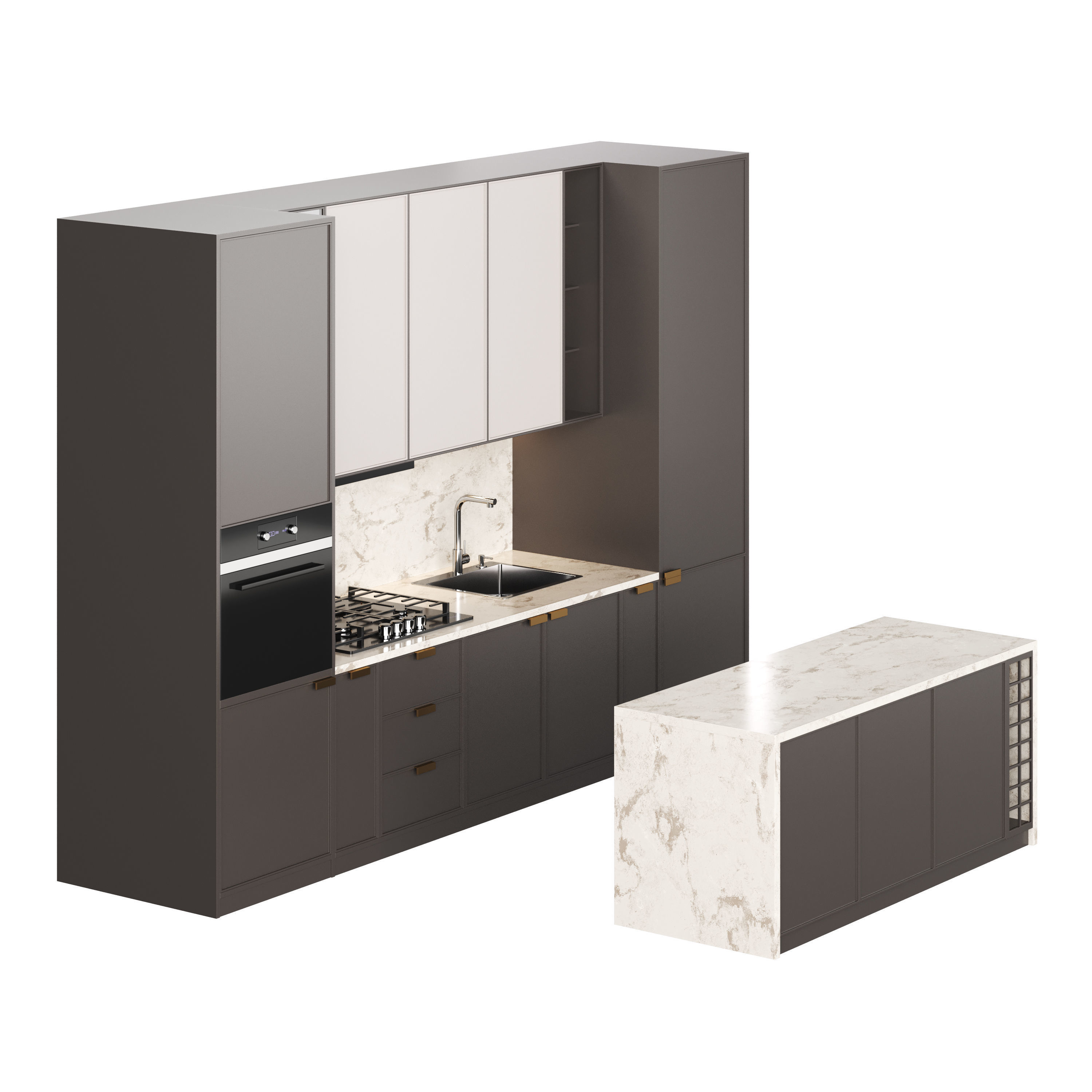 Modern kitchen 04 3D model_4