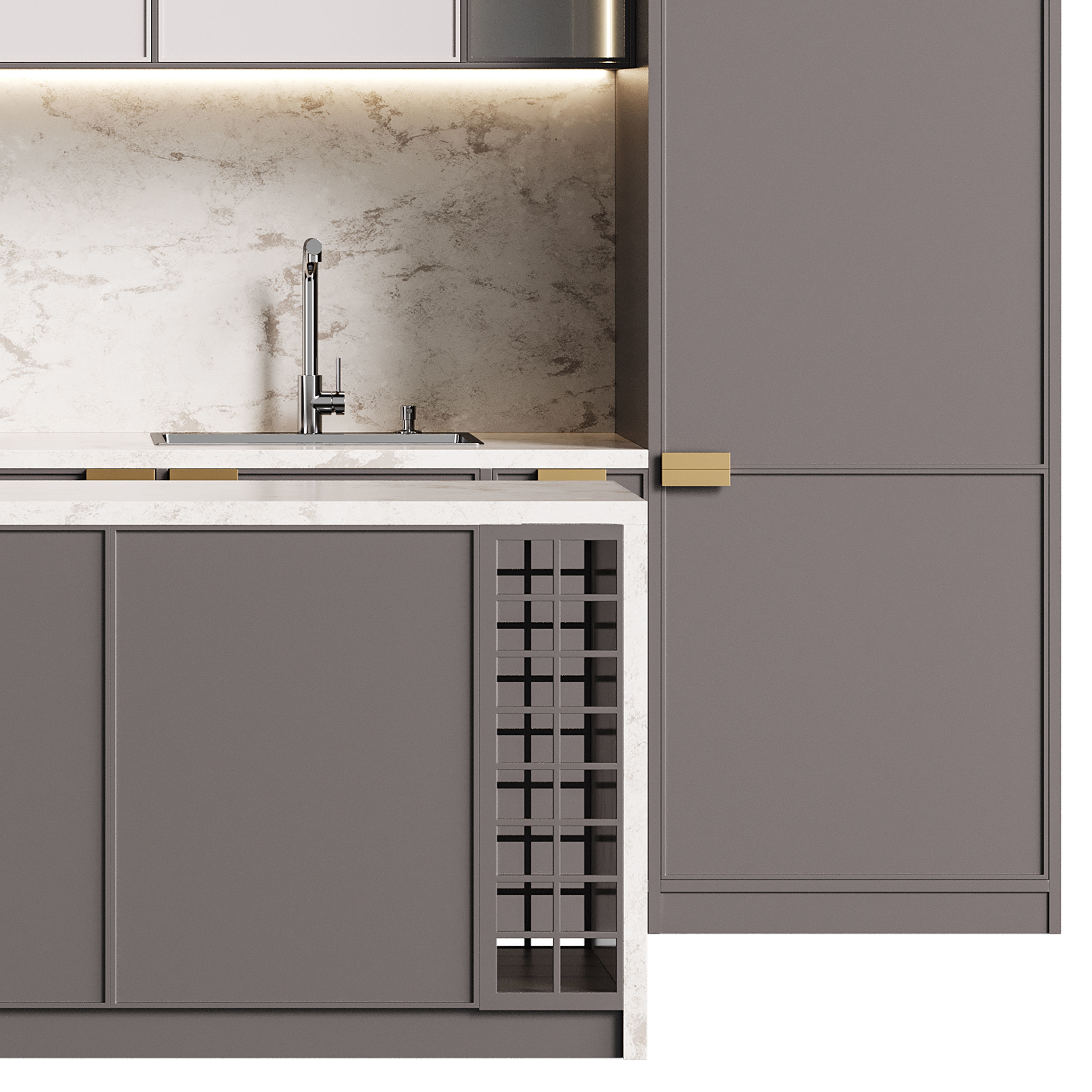 Modern kitchen 04 3D model_9