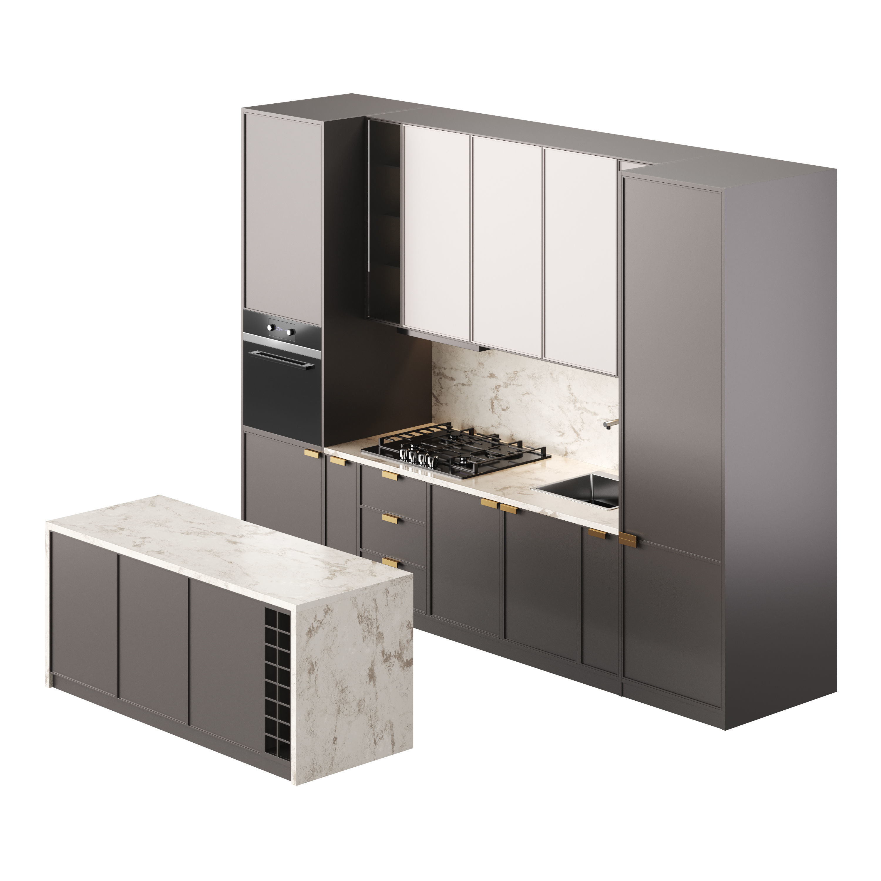 Modern kitchen 04 3D model_11