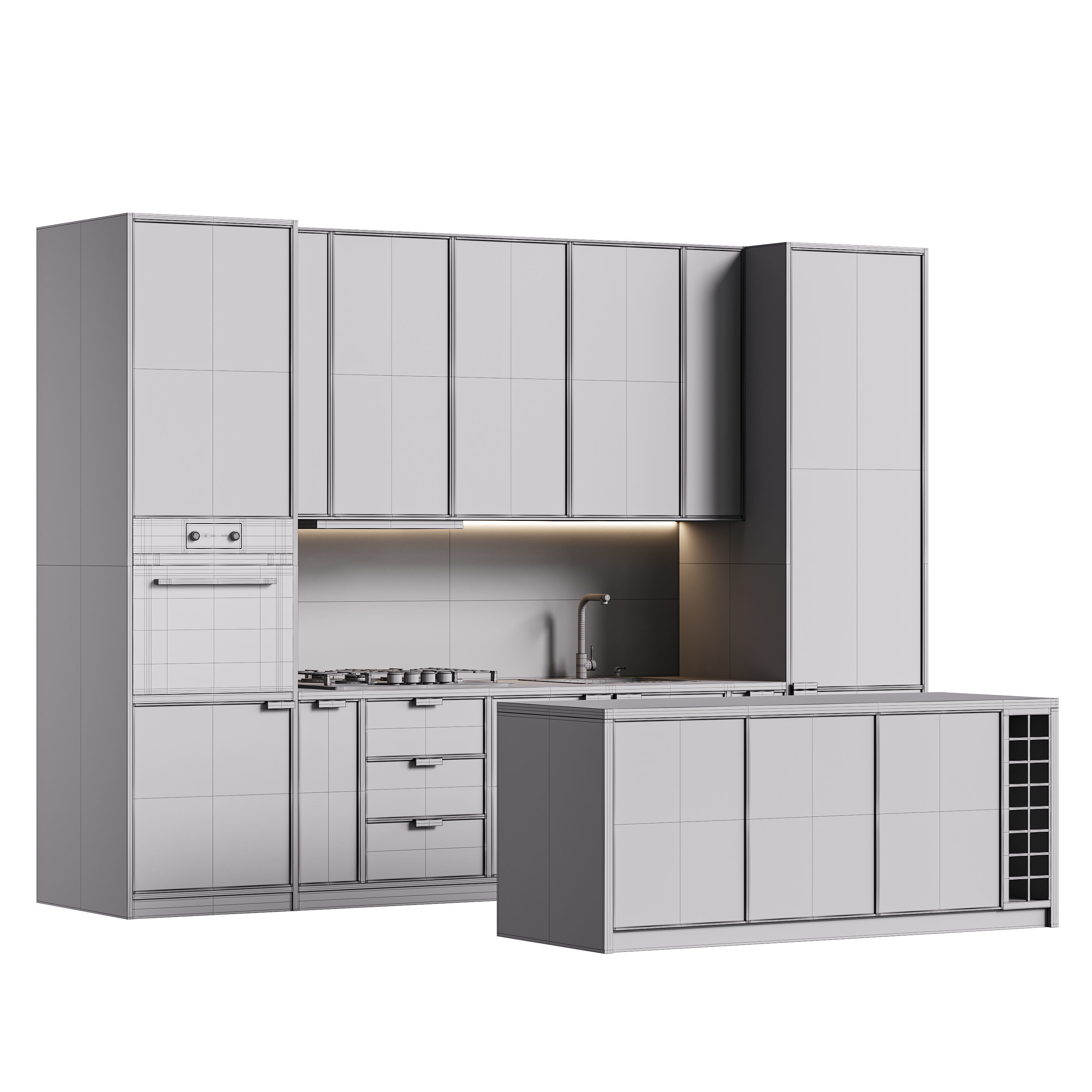 Modern kitchen 04 3D model_13