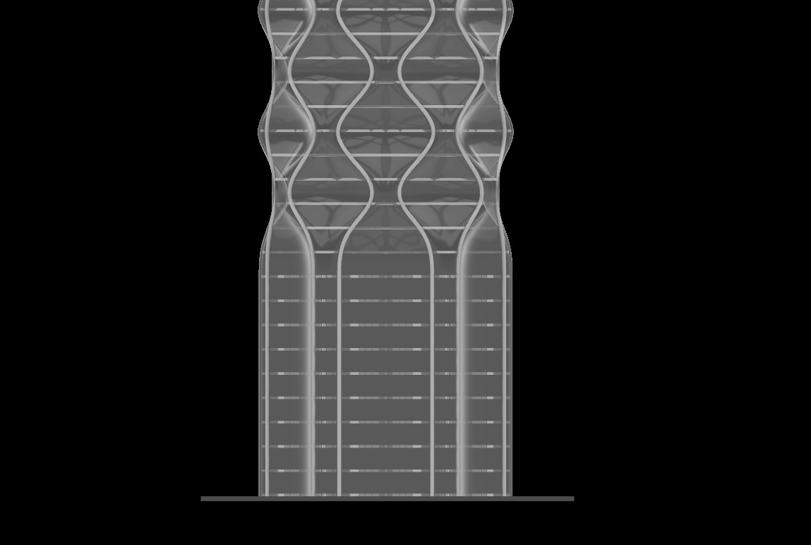 Futuristic Architectural Tower - Nature inspired design 3D model_2