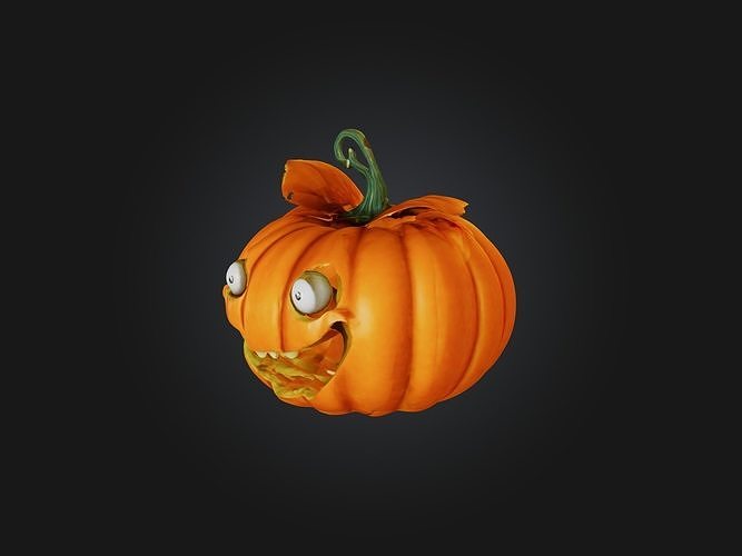 Cartoon Pumpkin Low-poly 3D model