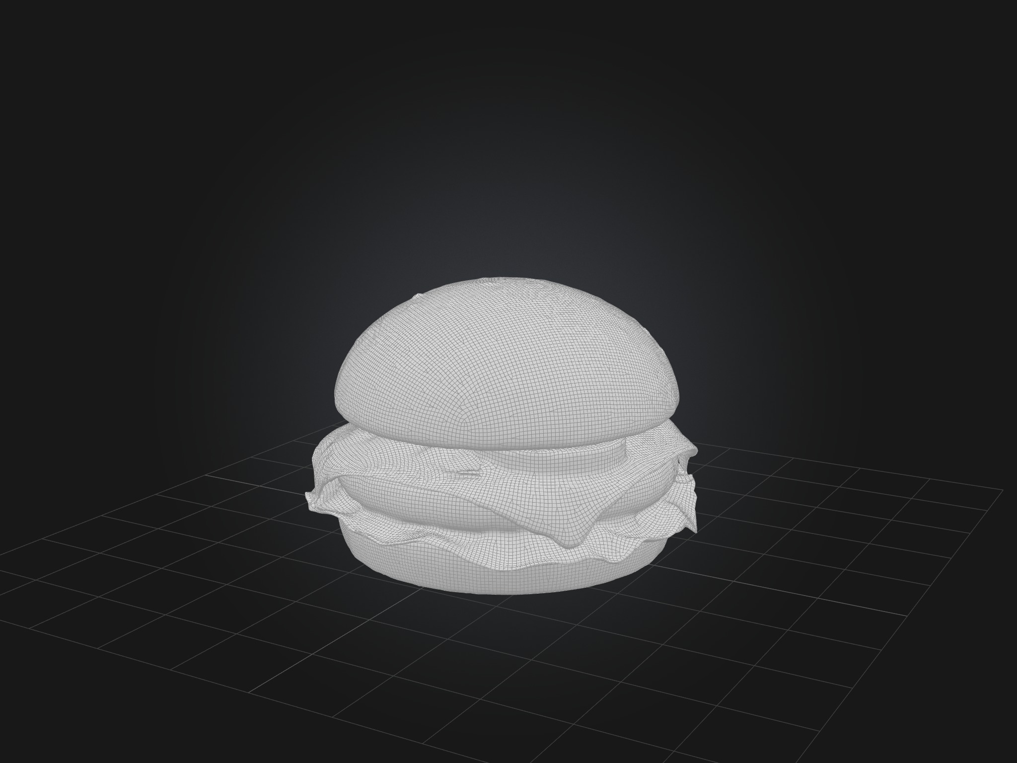 Cartoon Burger Low-poly 3D model_2