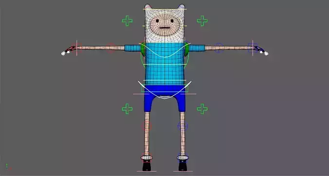 Finn - Adventure Time Low-poly 3D model