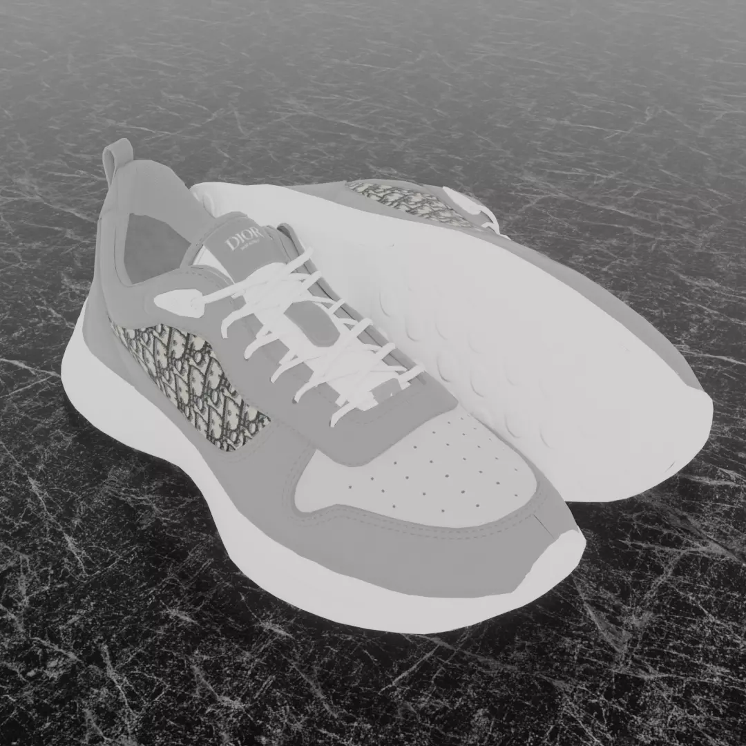 CHRISTIAN DIOR B25 3D SHOES - WHITE 3D model_0