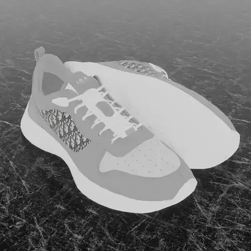 CHRISTIAN DIOR B25 3D SHOES - WHITE