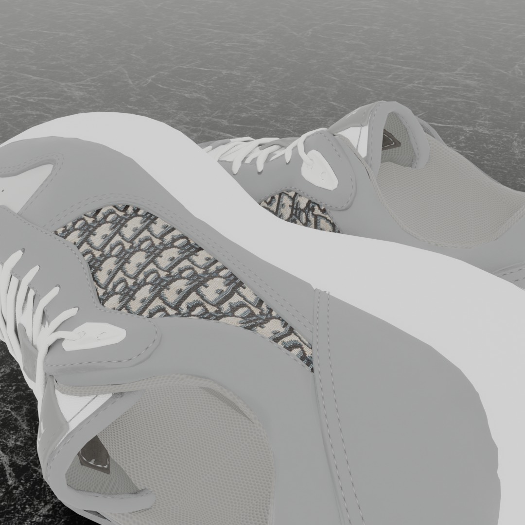 CHRISTIAN DIOR B25 3D SHOES - WHITE 3D model_8