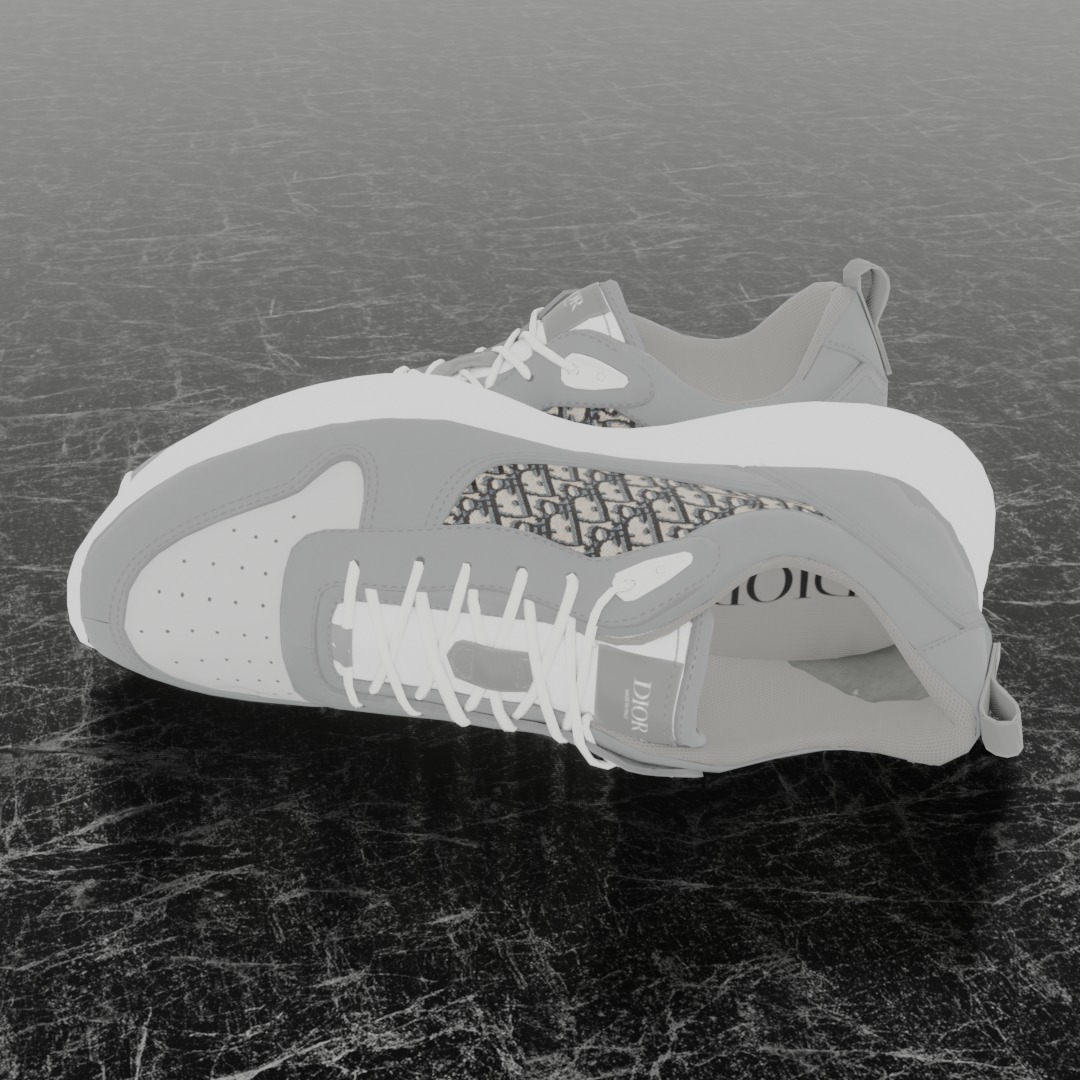 CHRISTIAN DIOR B25 3D SHOES - WHITE 3D model_7