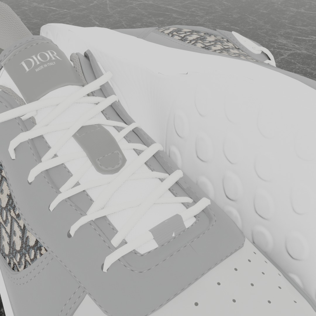 CHRISTIAN DIOR B25 3D SHOES - WHITE 3D model_9