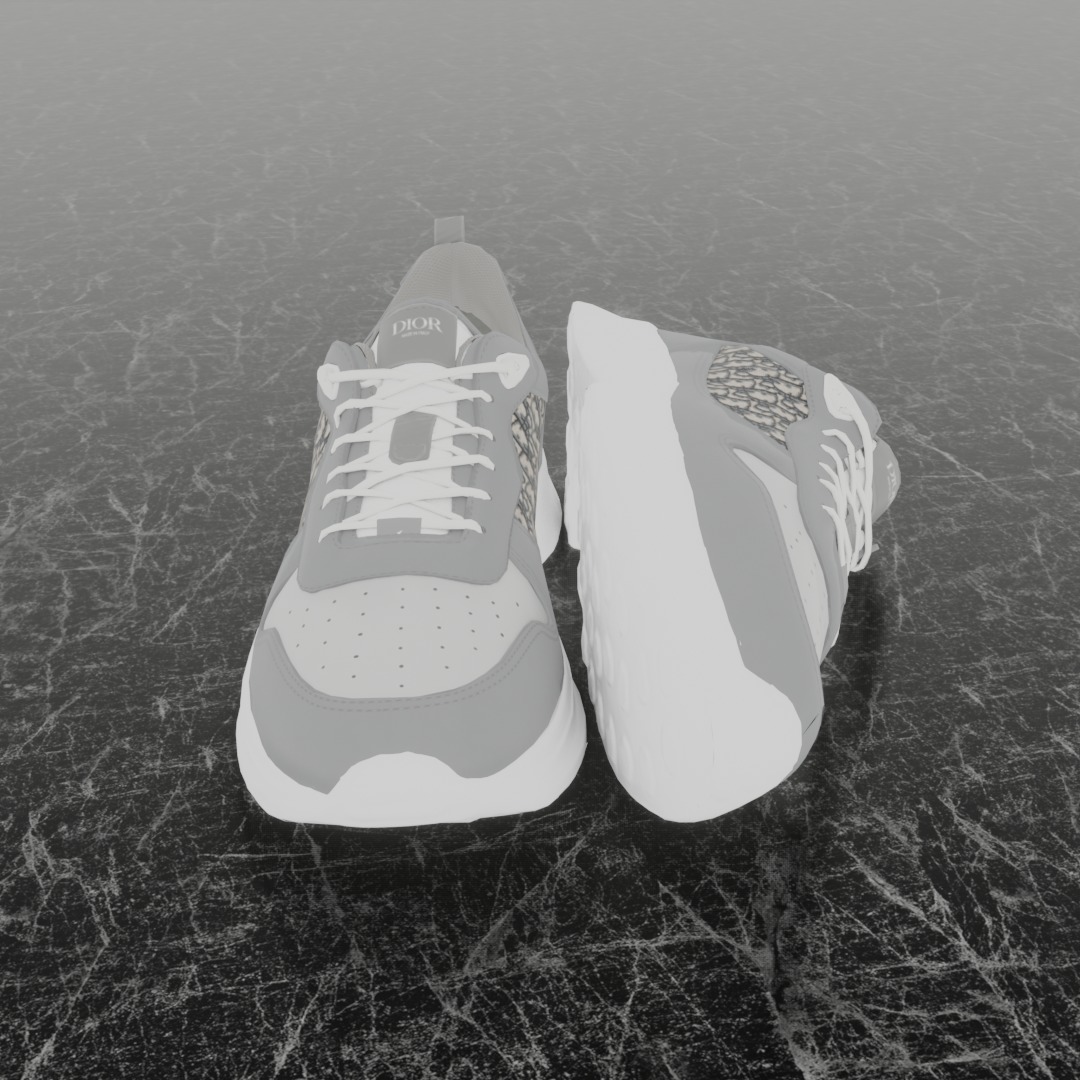 CHRISTIAN DIOR B25 3D SHOES - WHITE 3D model_3