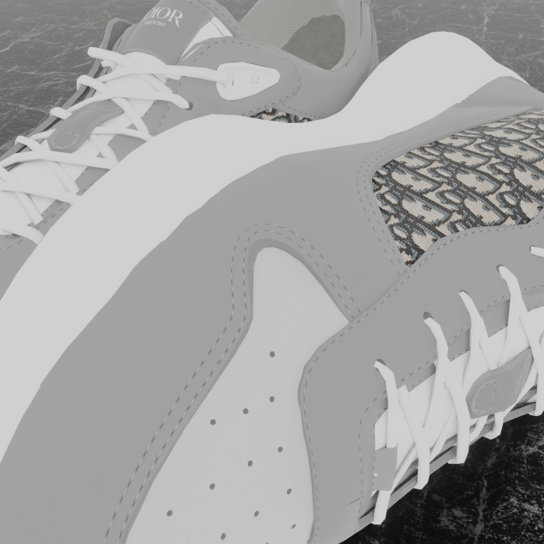 CHRISTIAN DIOR B25 3D SHOES - WHITE 3D model_13