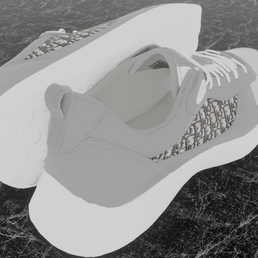 CHRISTIAN DIOR B25 3D SHOES - WHITE 3D model_11