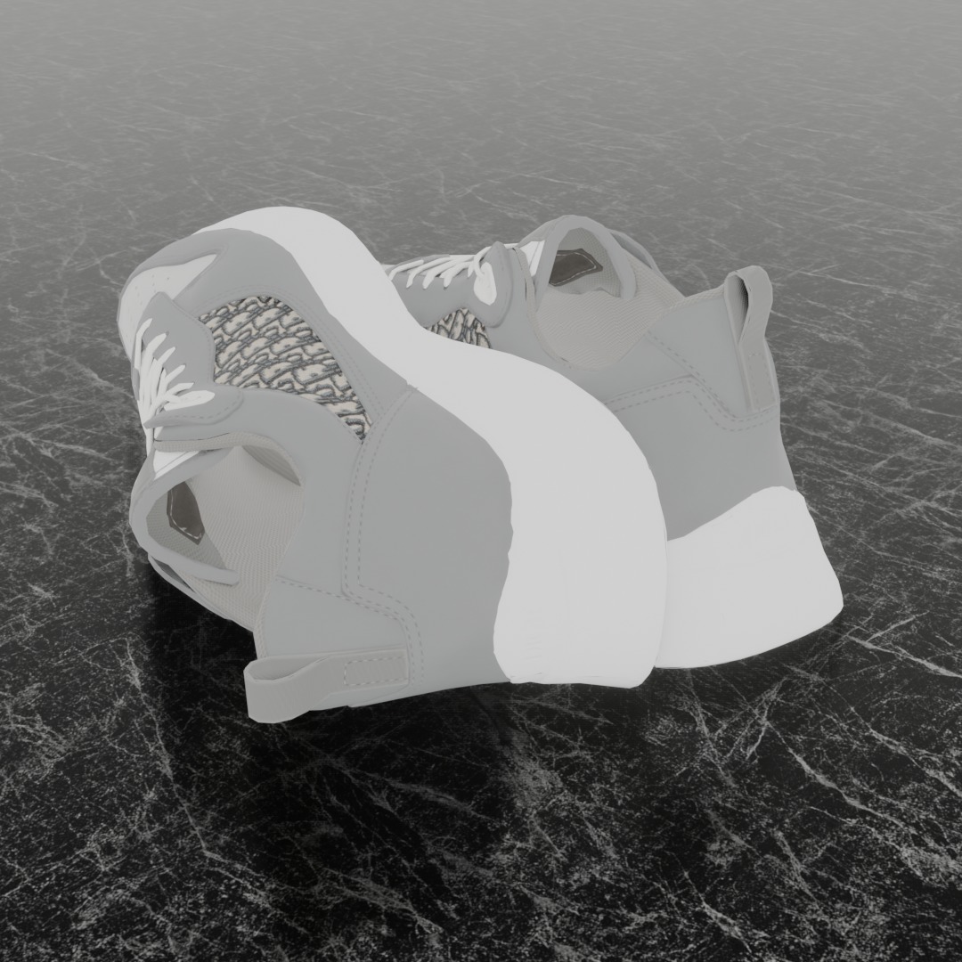 CHRISTIAN DIOR B25 3D SHOES - WHITE 3D model_6