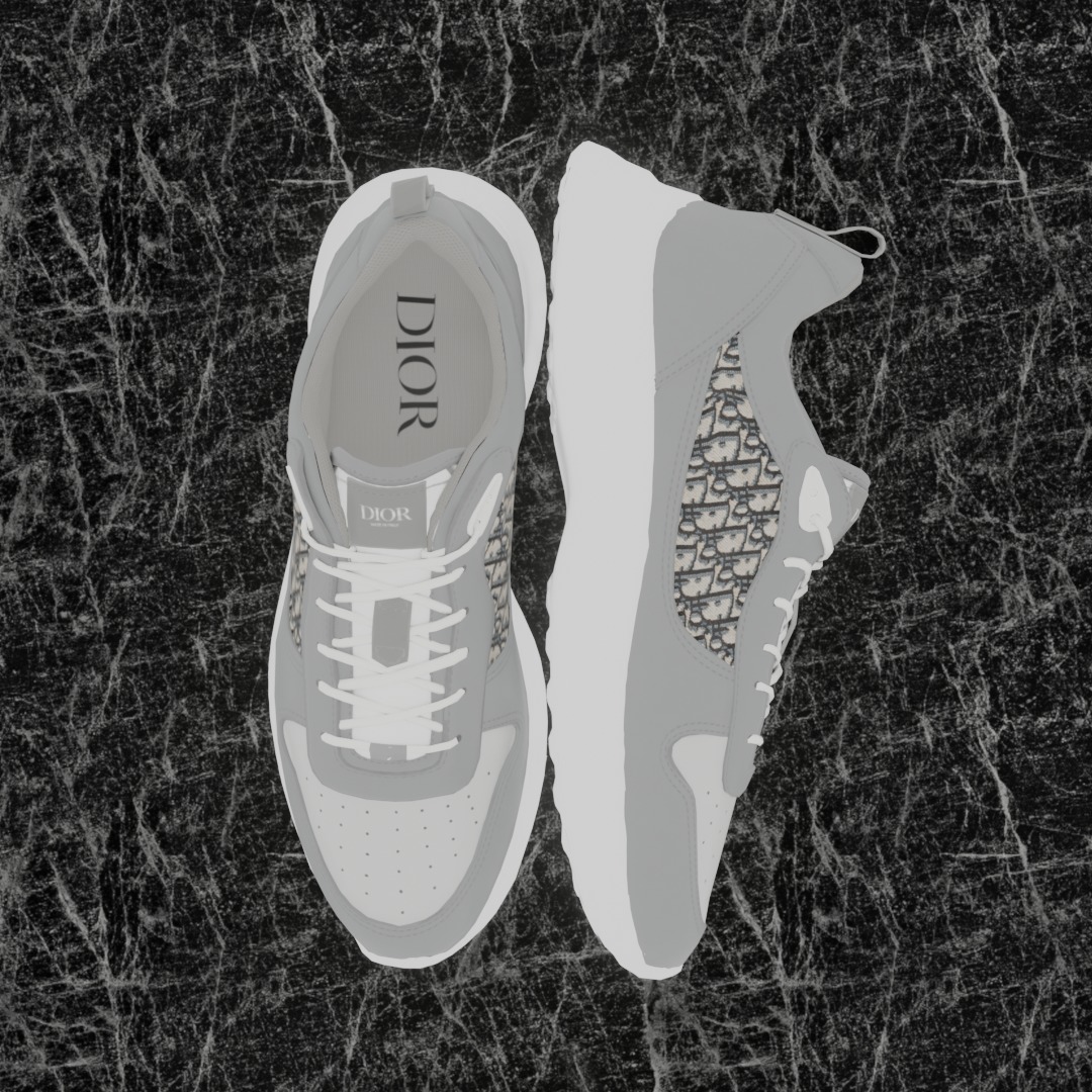 CHRISTIAN DIOR B25 3D SHOES - WHITE 3D model_2