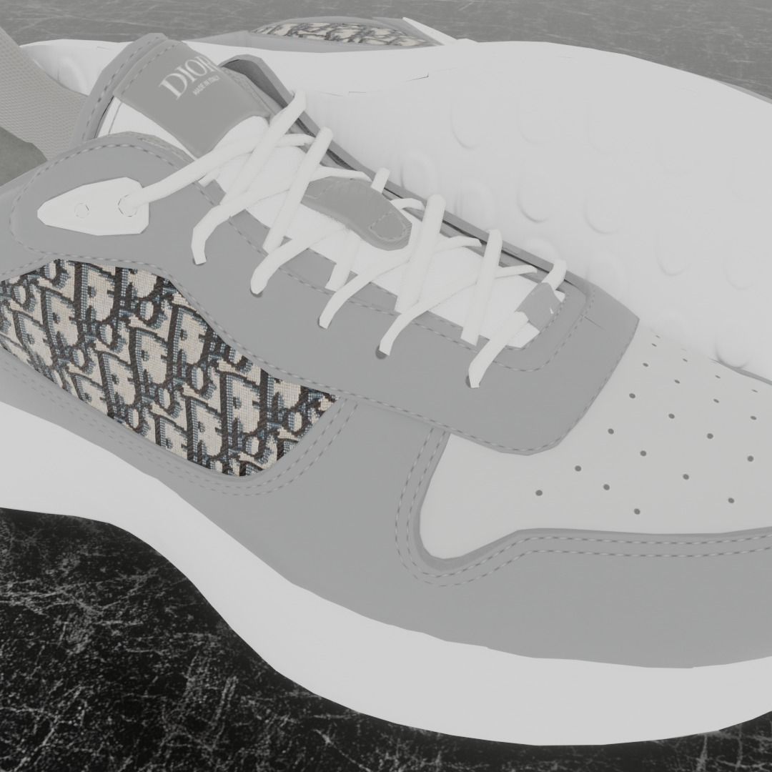 CHRISTIAN DIOR B25 3D SHOES - WHITE 3D model_10