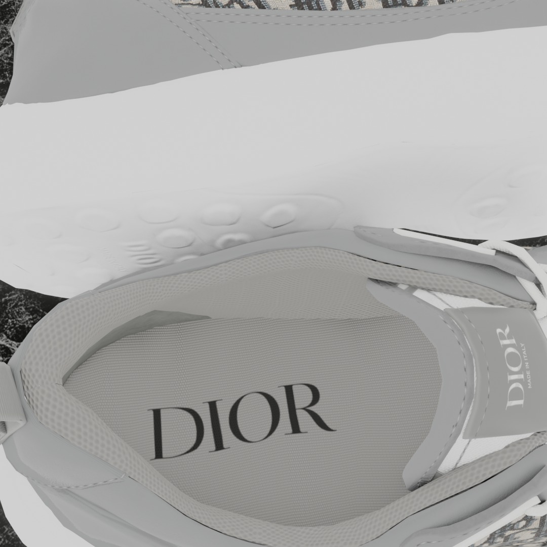 CHRISTIAN DIOR B25 3D SHOES - WHITE 3D model_12