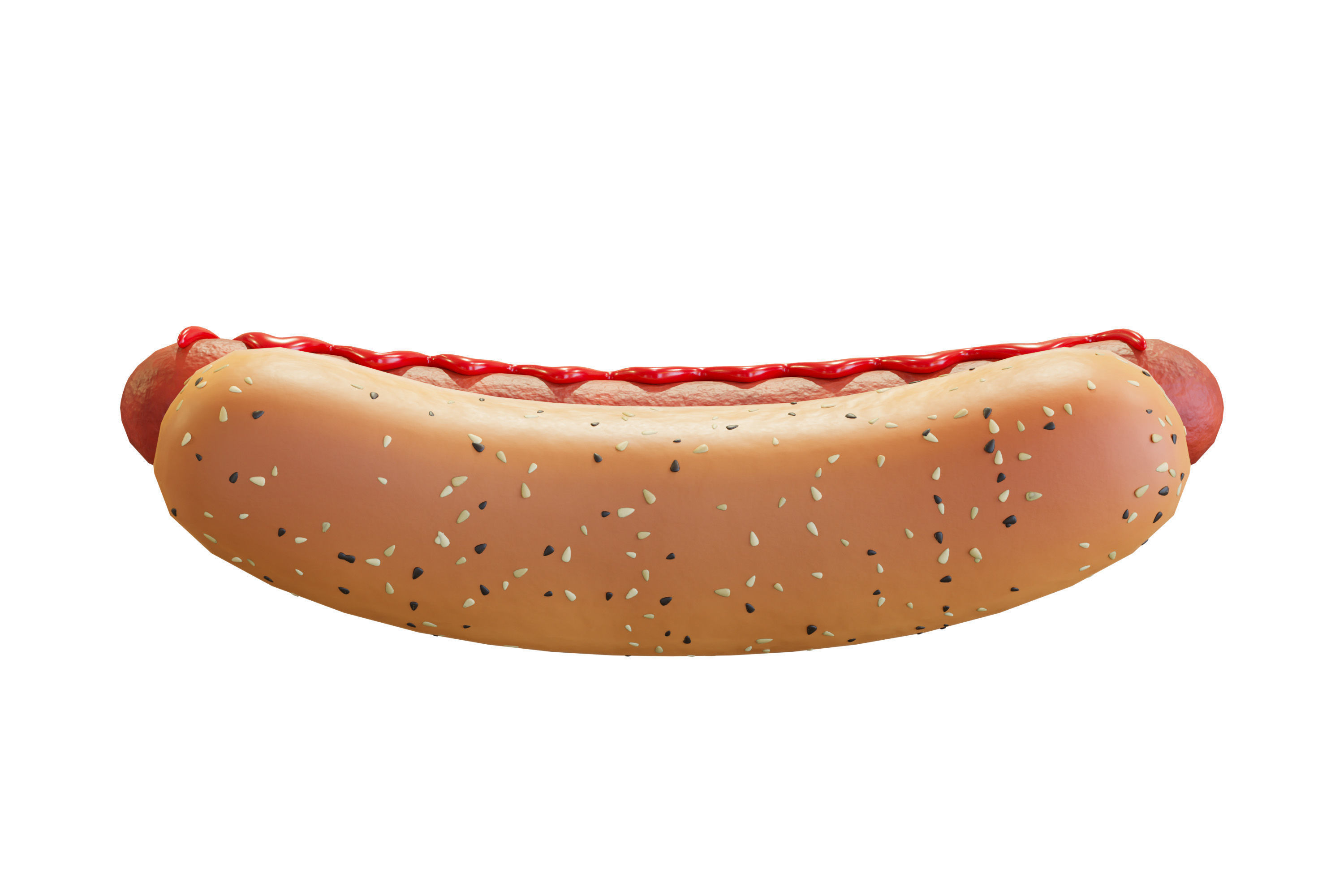 Hot dog 01 3D model_3
