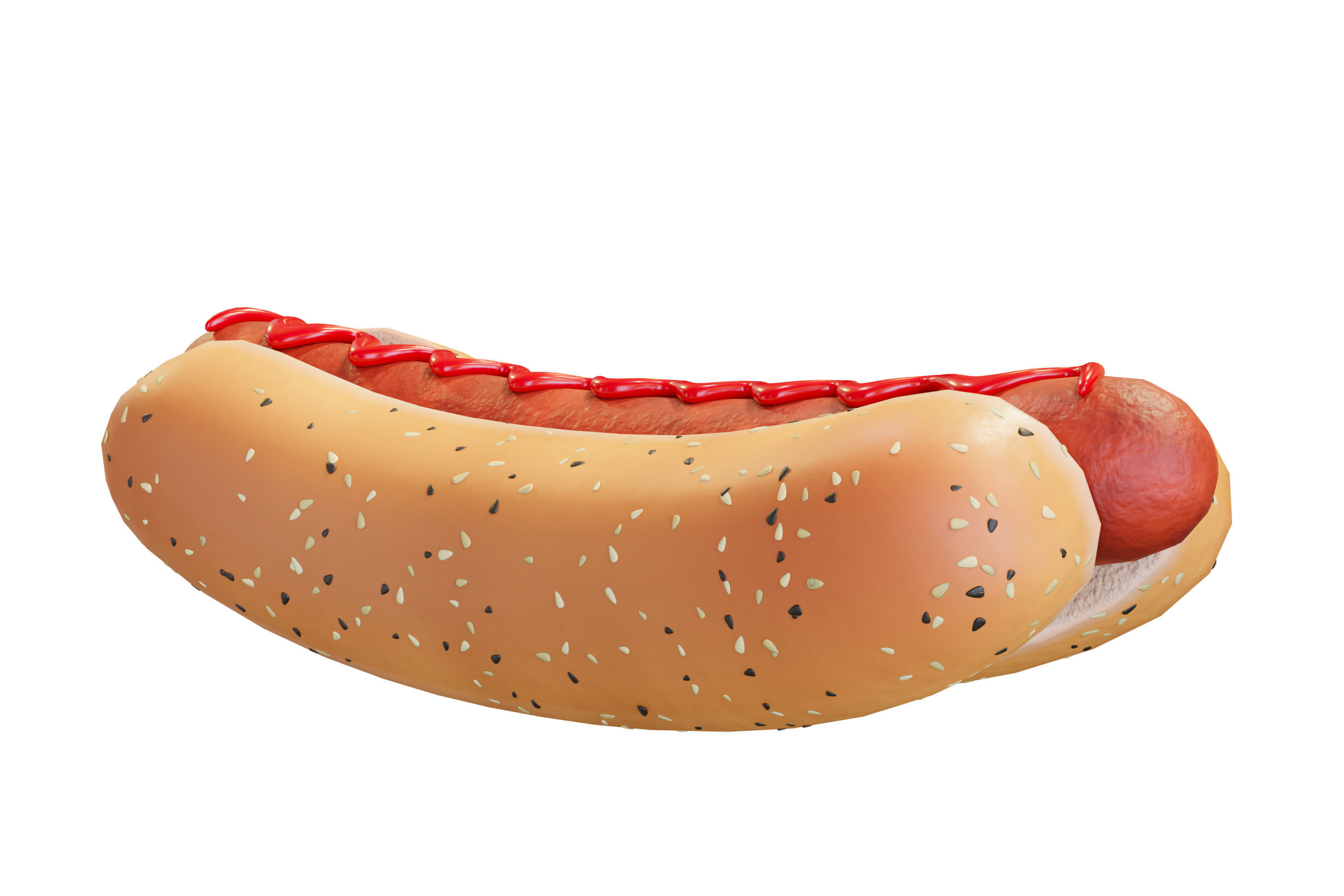 Hot dog 01 3D model_4