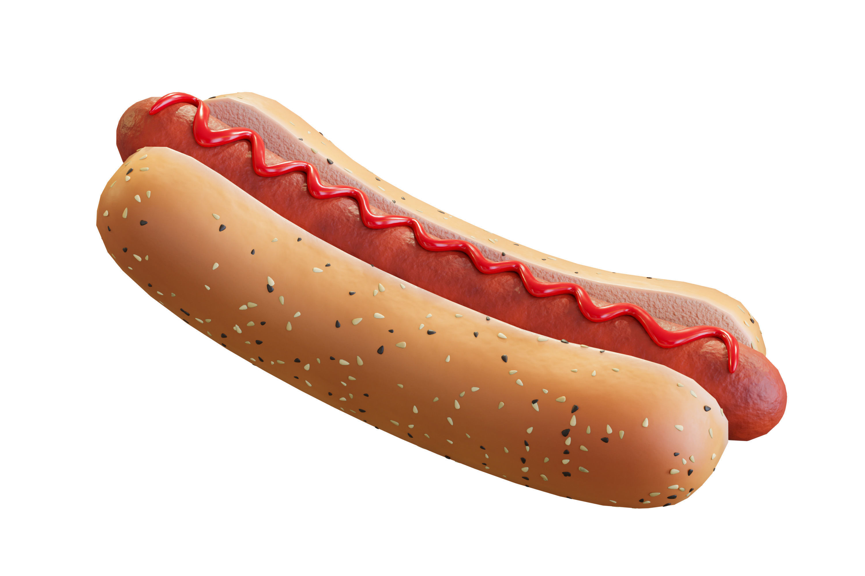 Hot dog 01 3D model_2