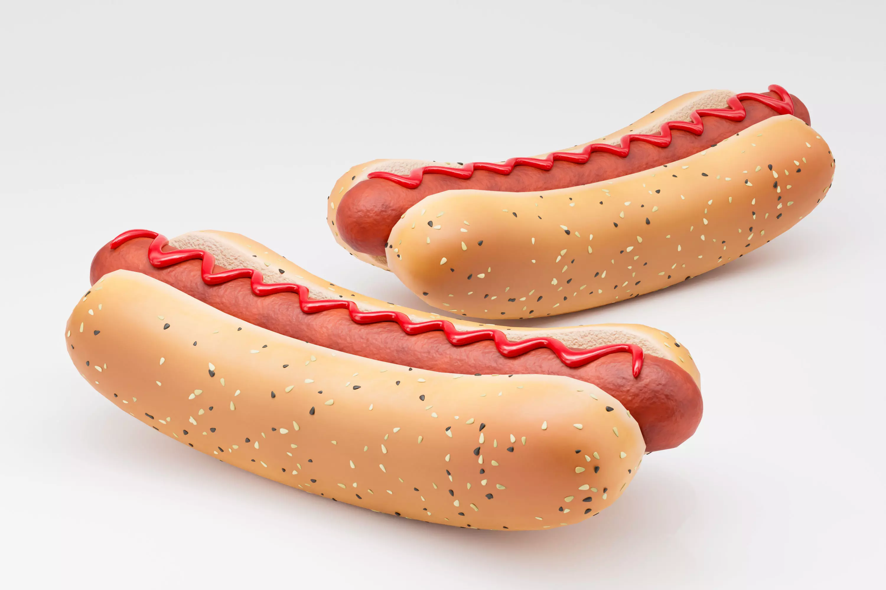 Hot dog 01 3D model_0