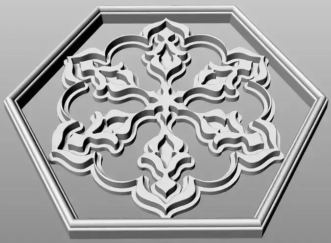 hexagon motif 3D print model